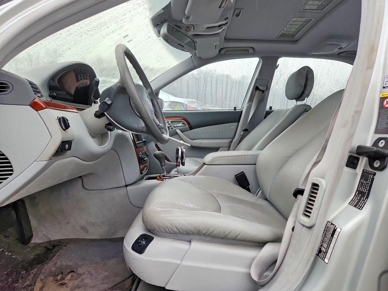 2002 Mercedes Benz S 430 Silver vin: WDBNG70J02A293722