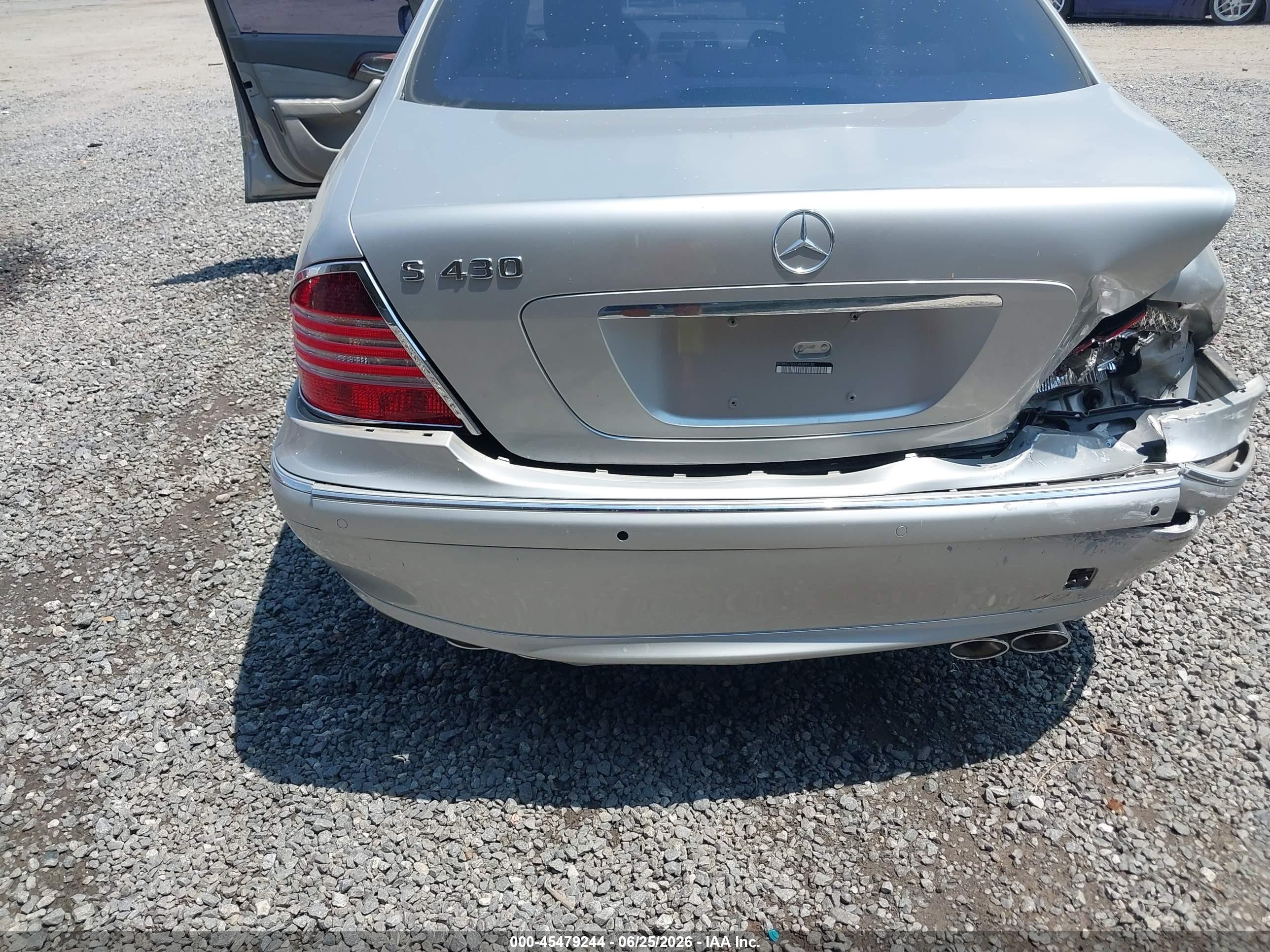 2003 Mercedes-benz S 430   Silver vin: WDBNG70J03A364130