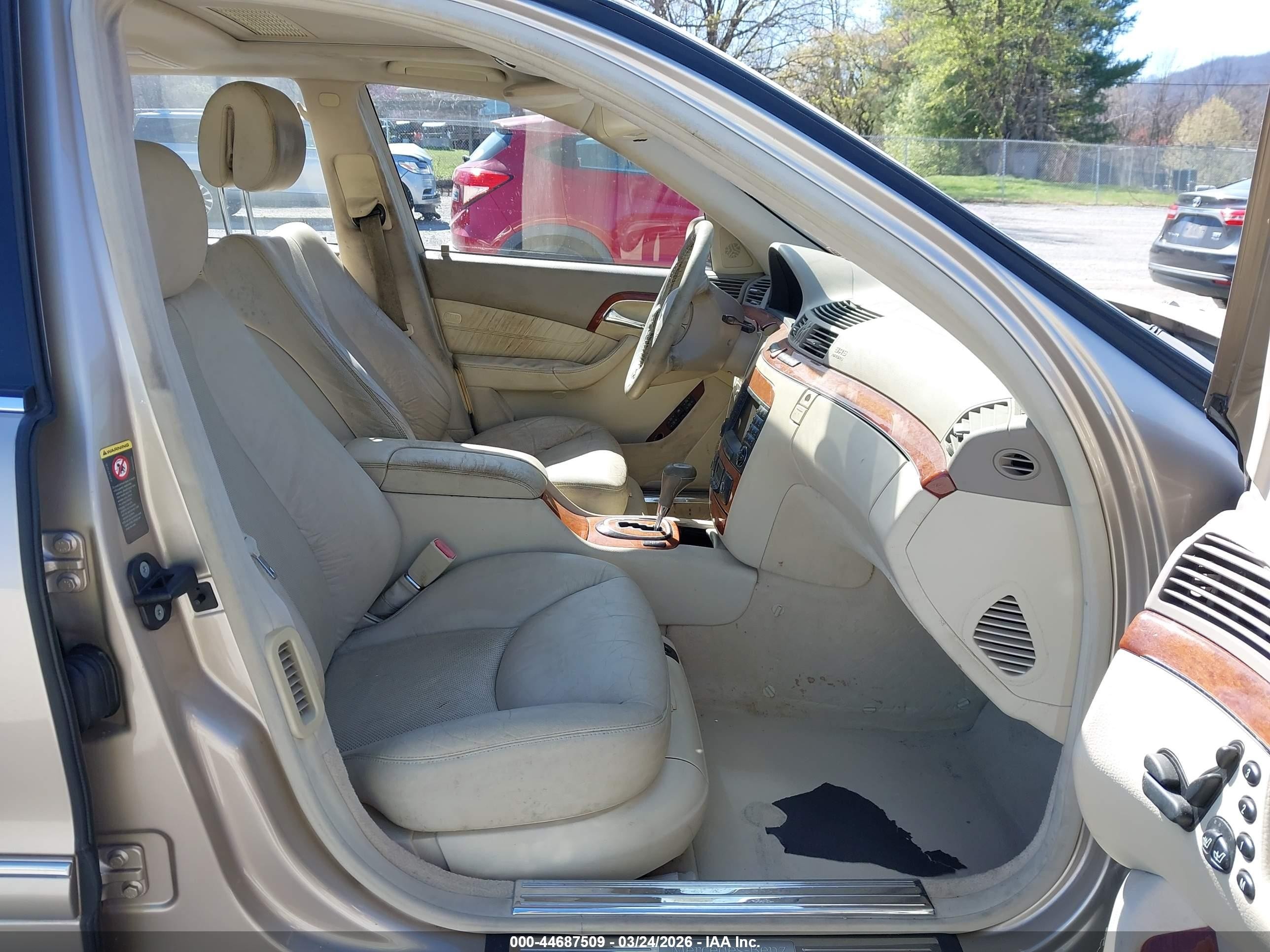 2006 Mercedes-benz S 430   Золотой vin: WDBNG70J06A476656
