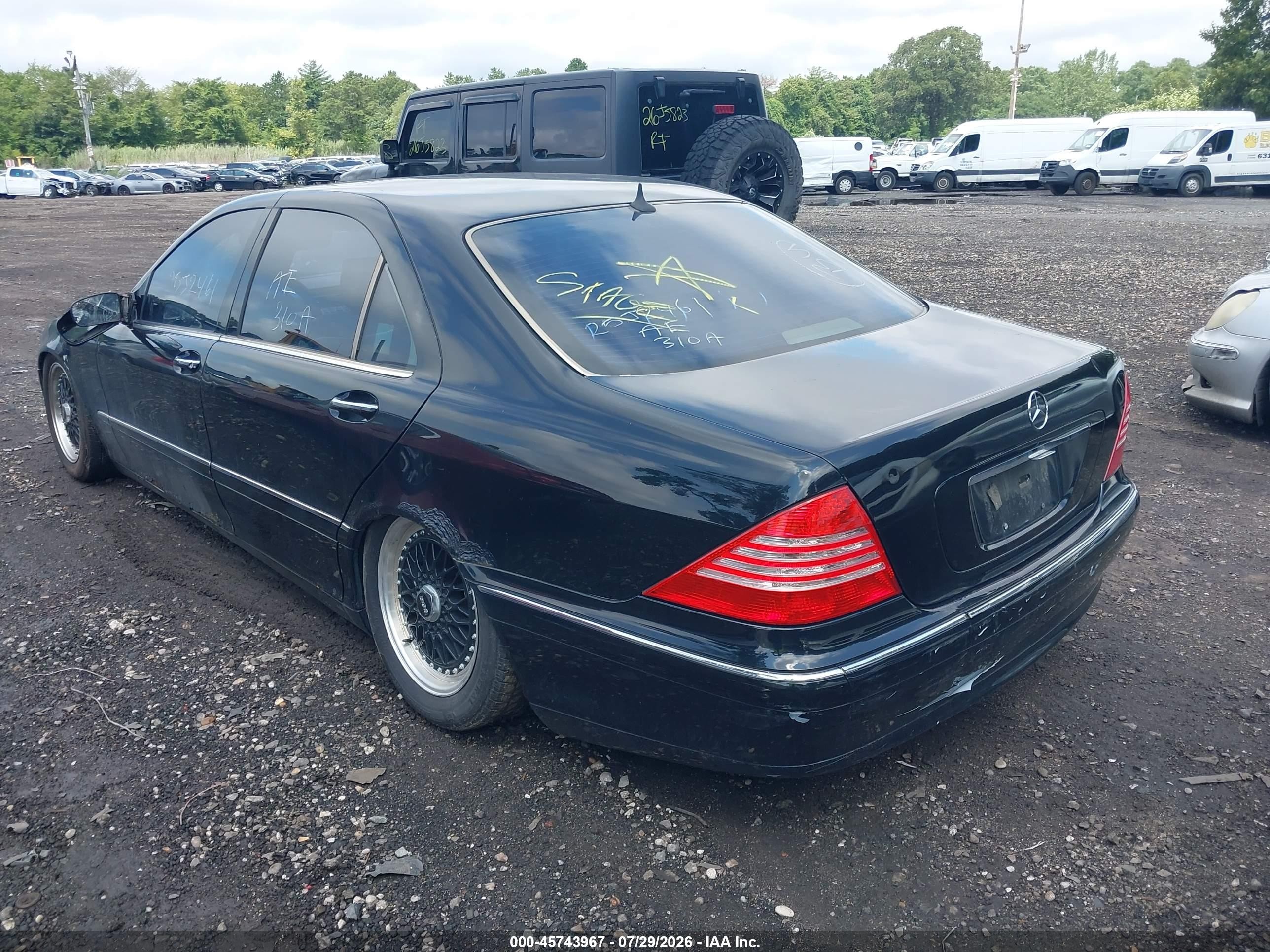 2000 Mercedes-benz S 430   Black vin: WDBNG70J0YA083209