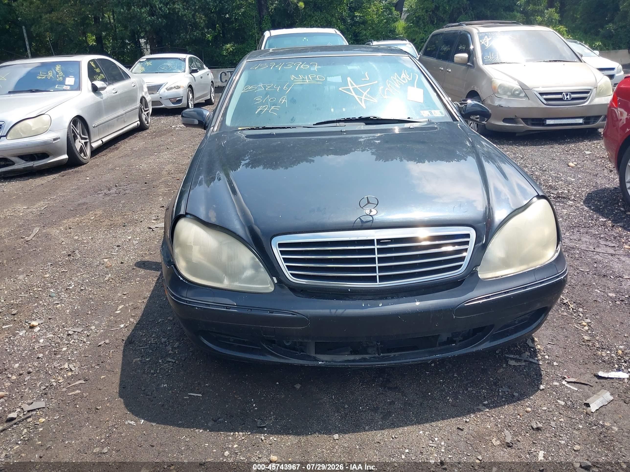2000 Mercedes-benz S 430   Black vin: WDBNG70J0YA083209