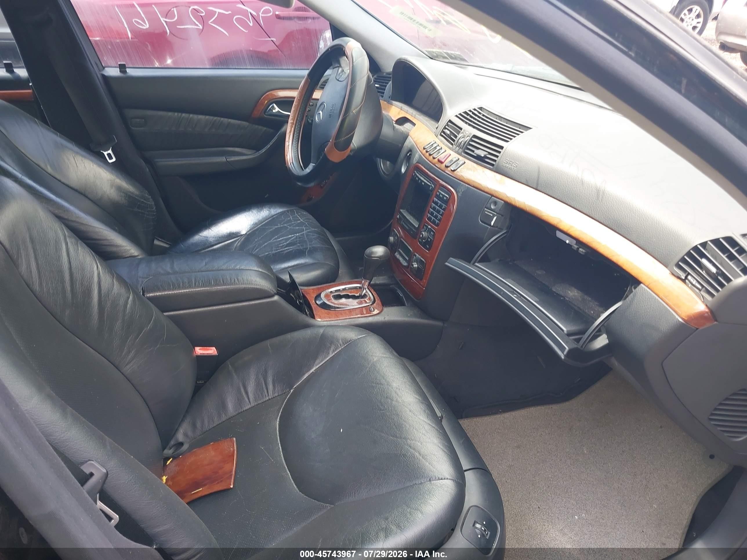 2000 Mercedes-benz S 430   Black vin: WDBNG70J0YA083209