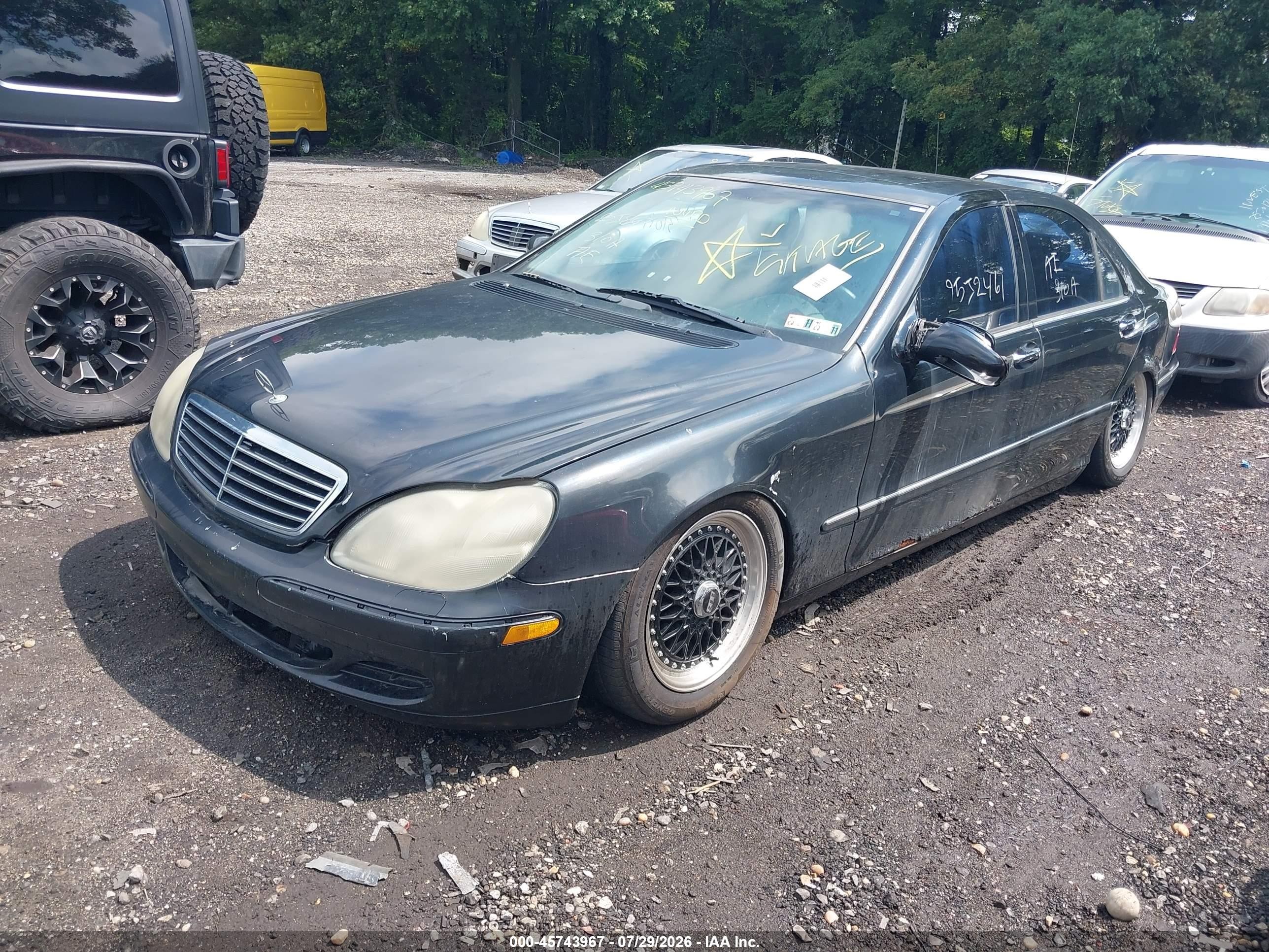 2000 Mercedes-benz S 430   Black vin: WDBNG70J0YA083209