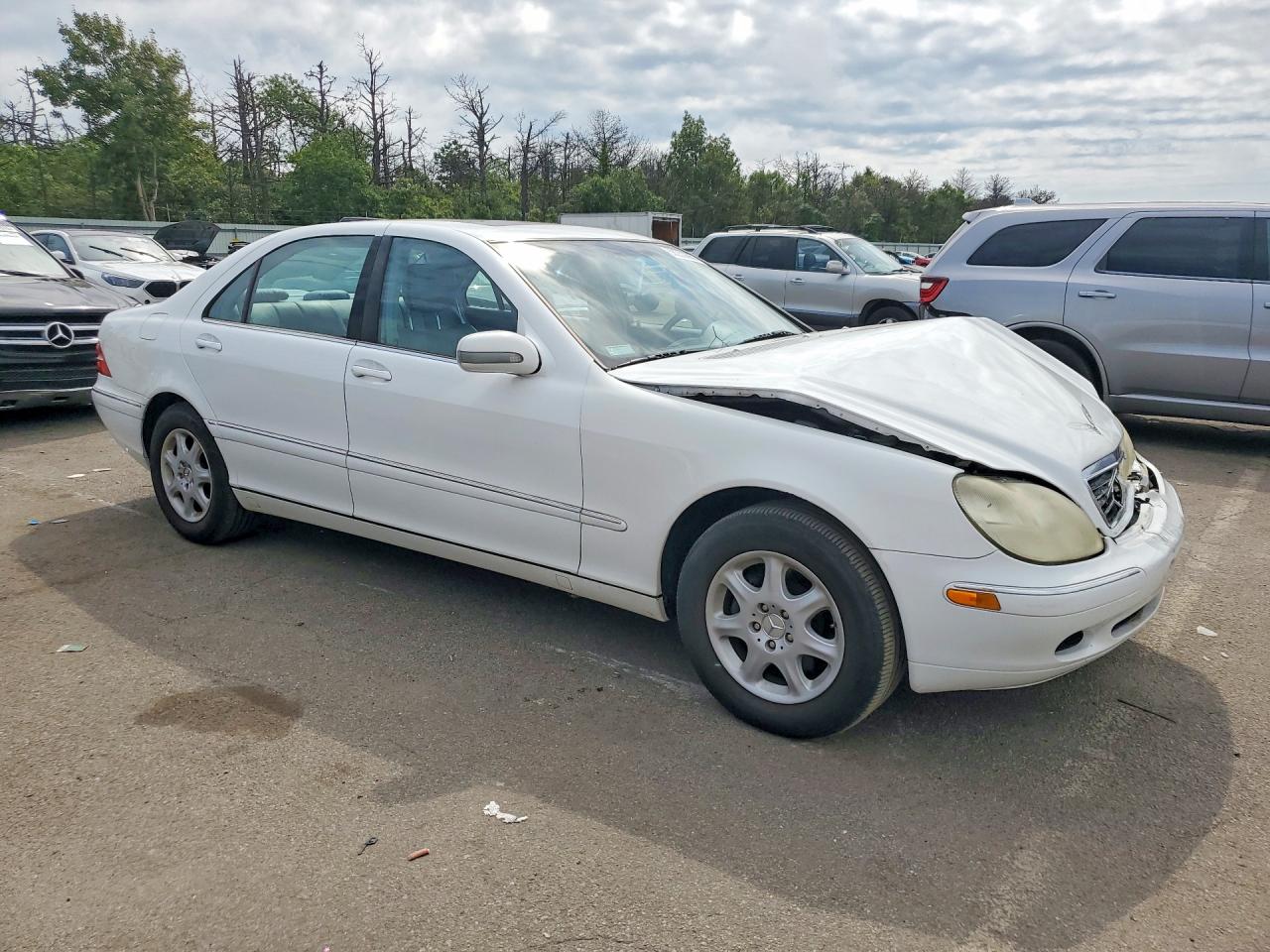 2000 Mercedes-benz S 430 White vin: WDBNG70J0YA095294