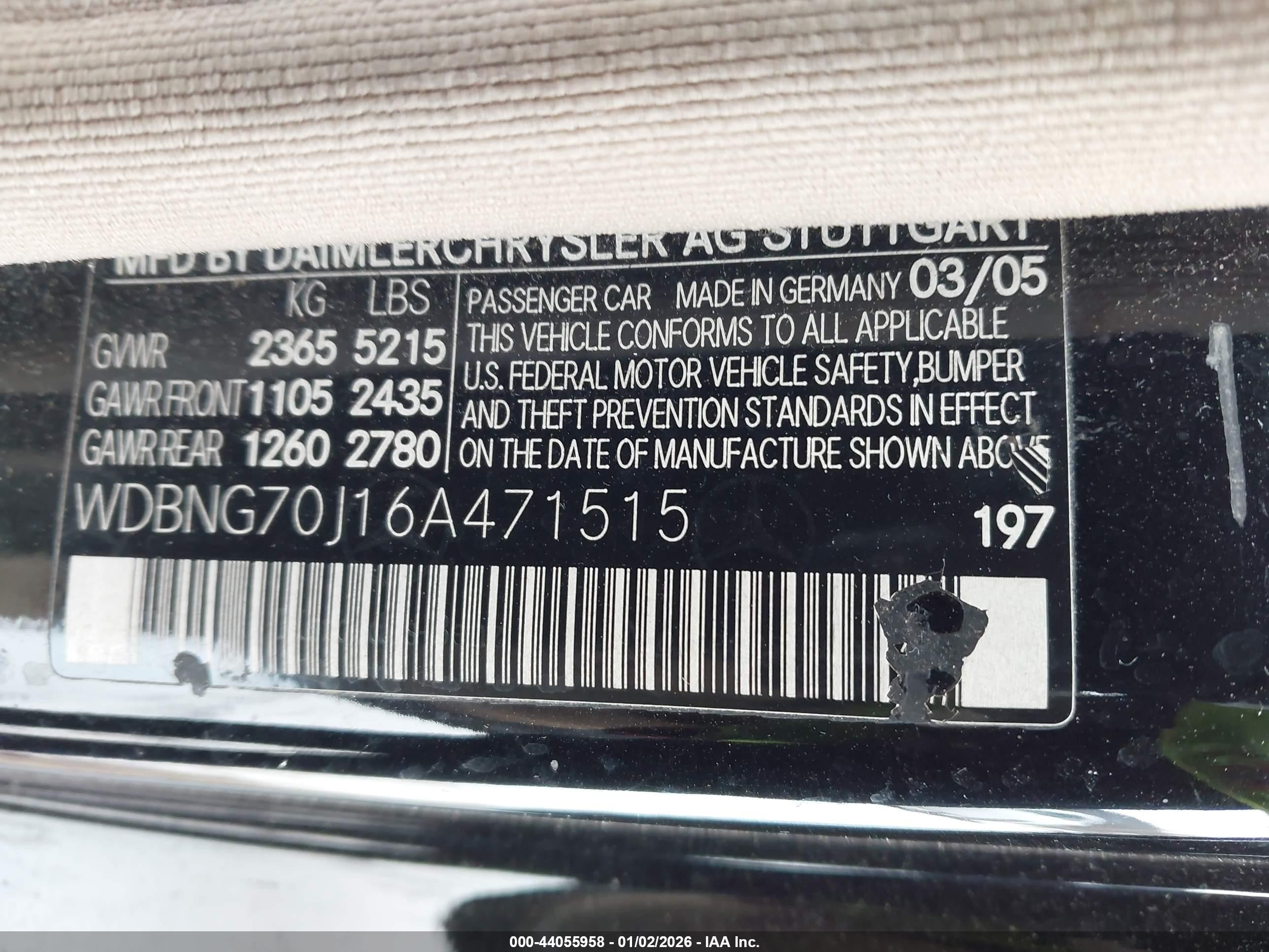 2006 Mercedes-benz S 430   Черный vin: WDBNG70J16A471515