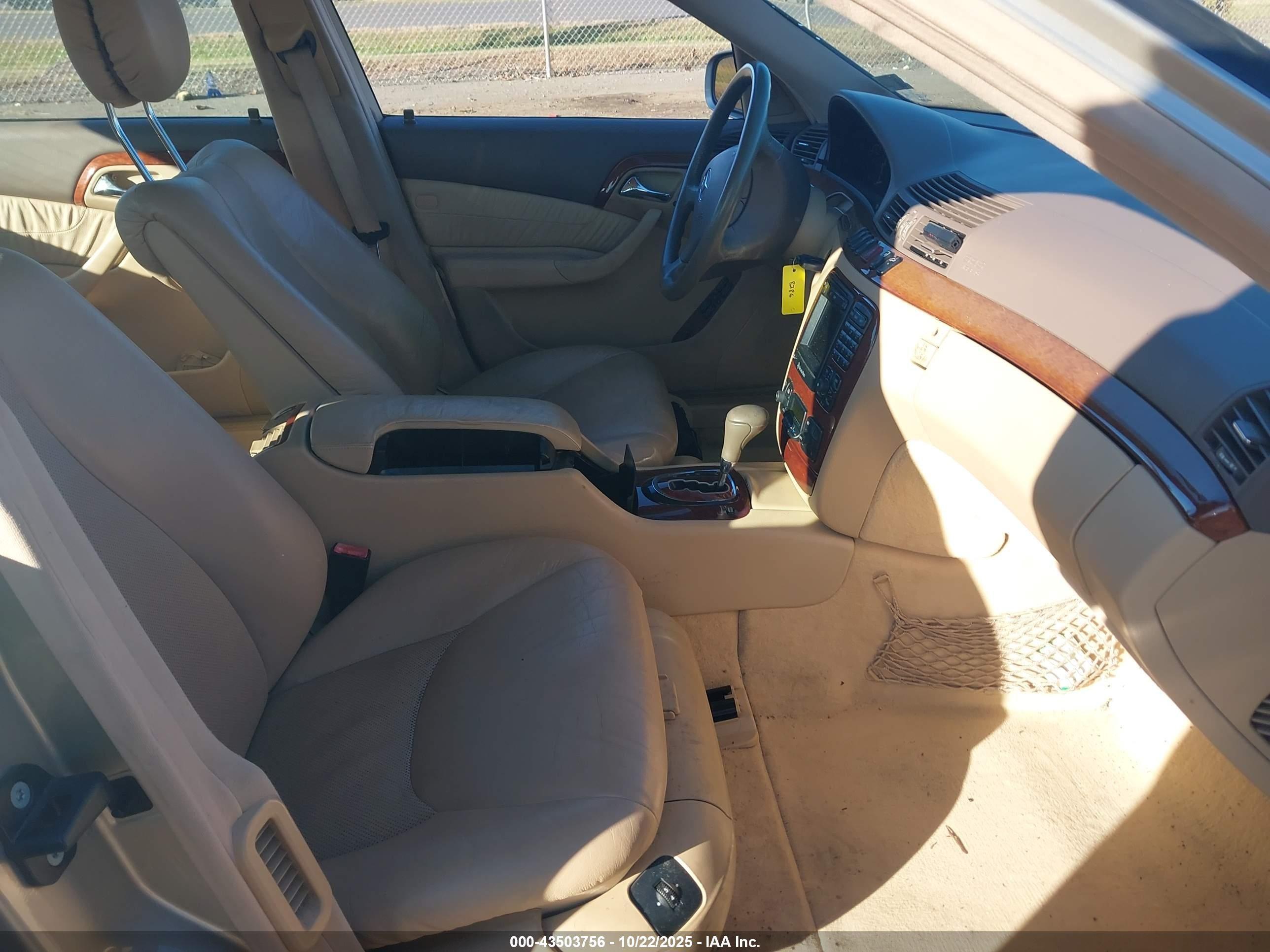 2000 Mercedes-benz S 430   Cream vin: WDBNG70J1YA039137