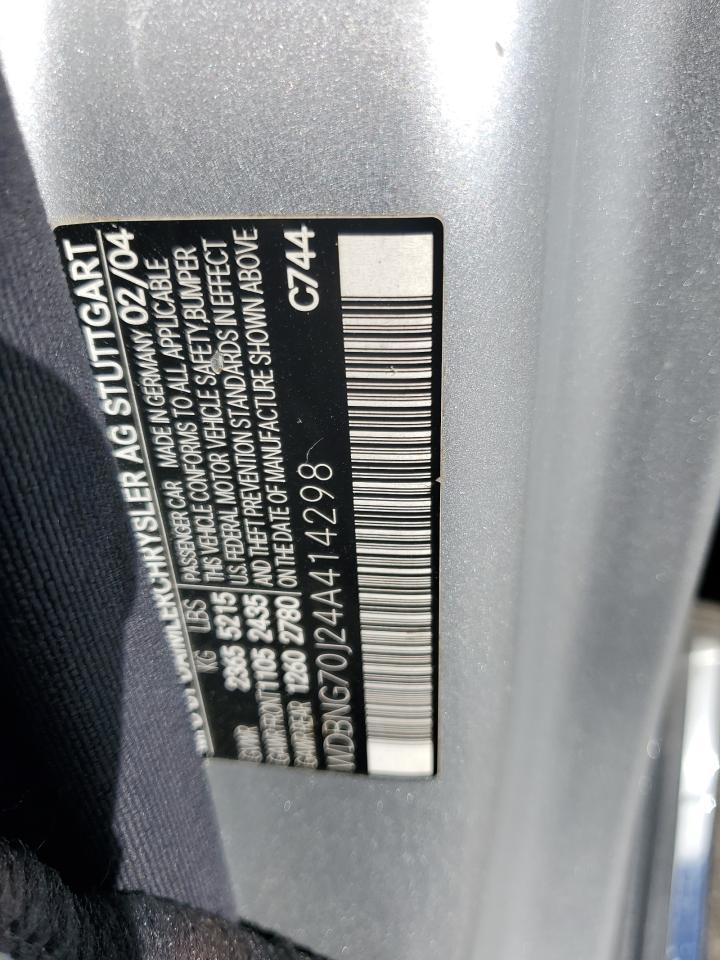 2004 Mercedes-benz S 430 Серебряный vin: WDBNG70J24A414298