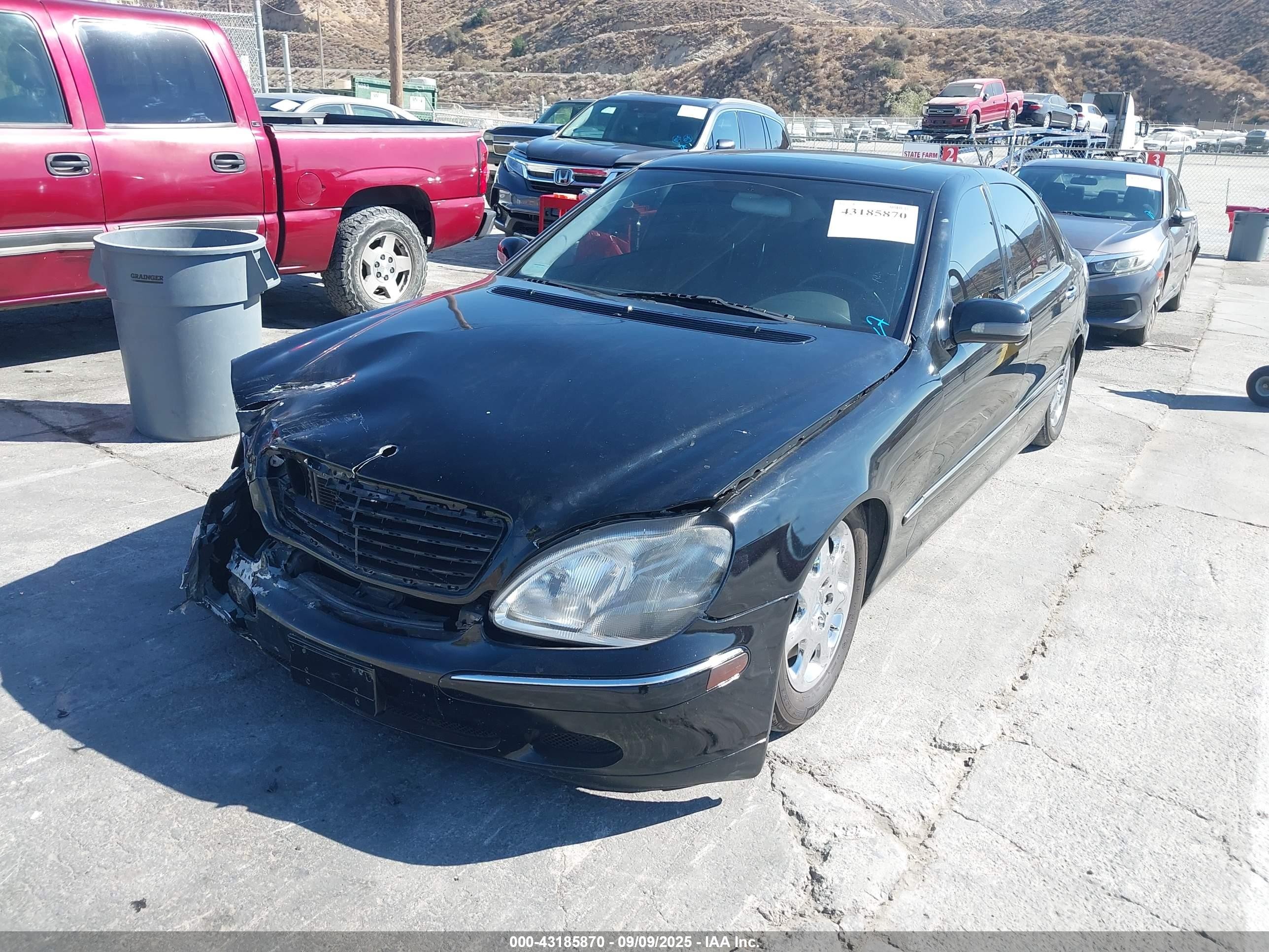 2000 Mercedes-benz S 430   Black vin: WDBNG70J2YA089576