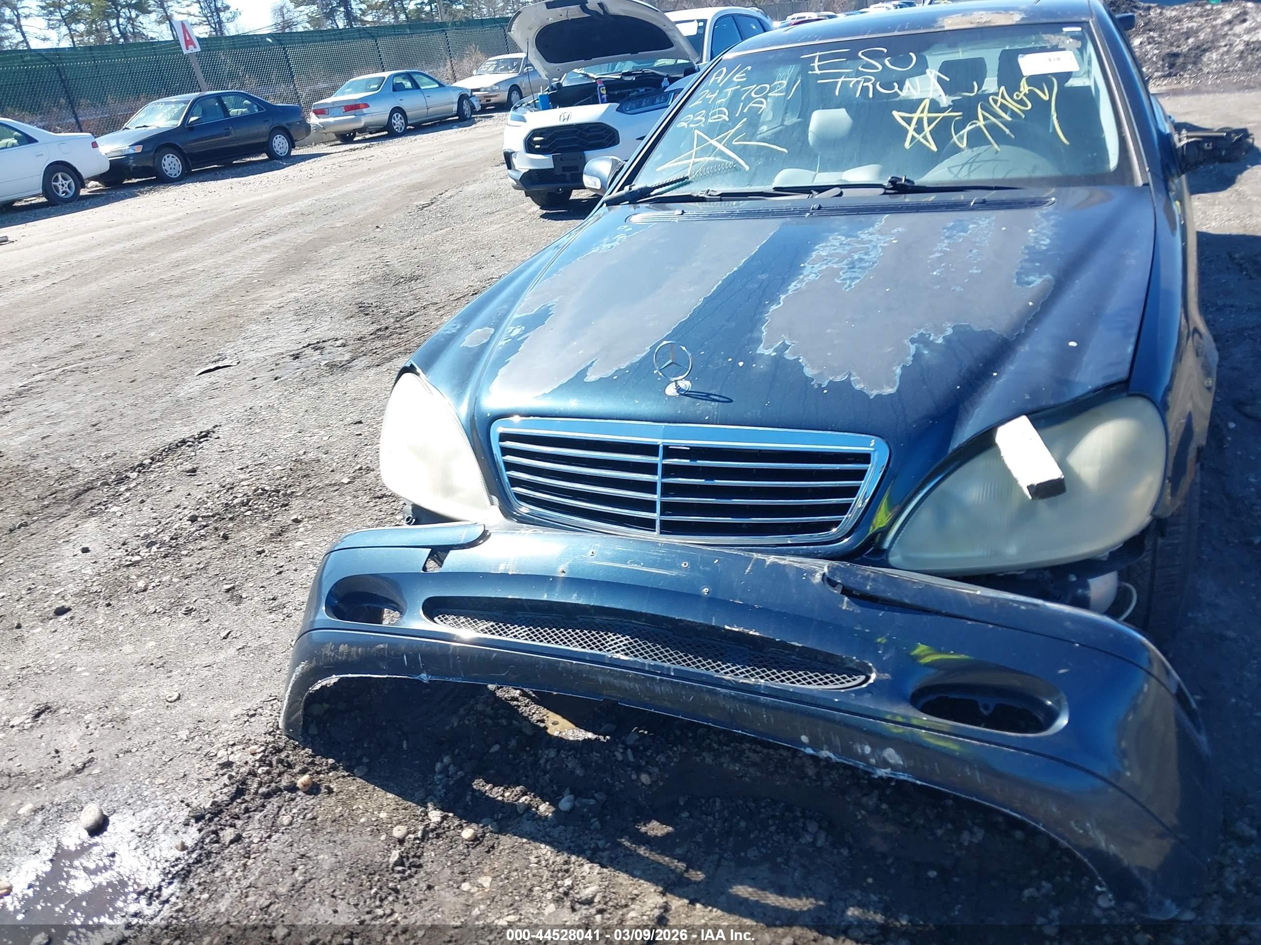 2000 Mercedes-benz S 430   Черный vin: WDBNG70J2YA119188