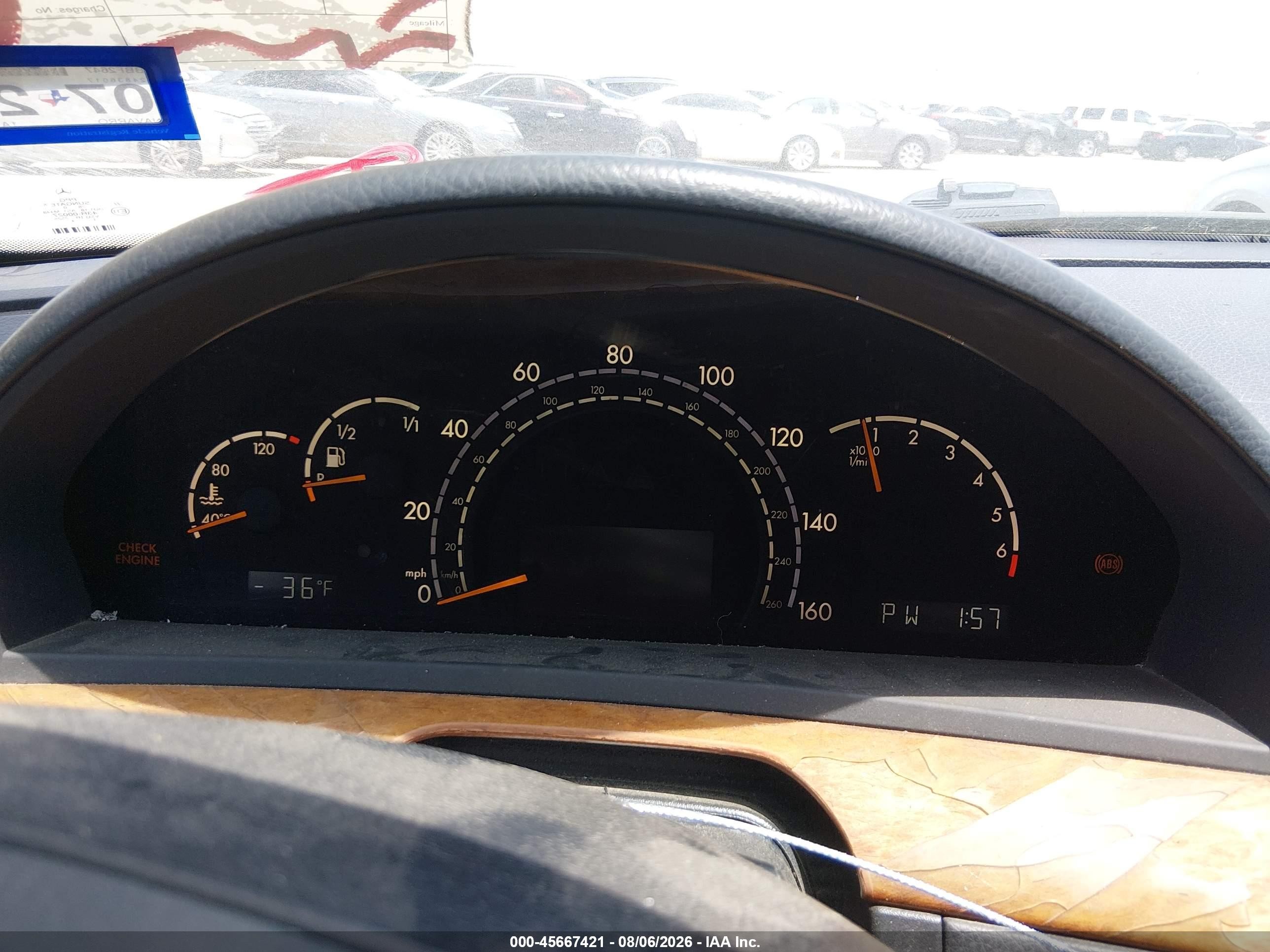 2001 Mercedes-benz S 430   Black vin: WDBNG70J31A155168