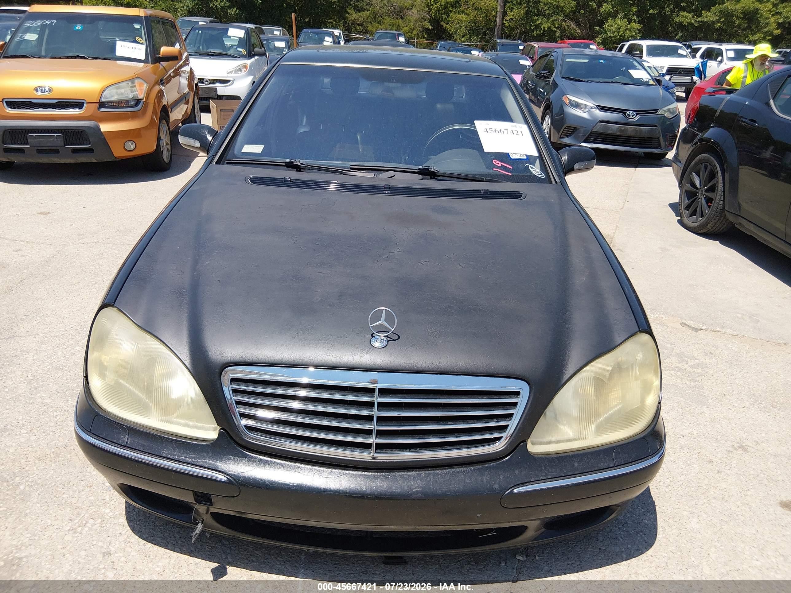 2001 Mercedes-benz S 430   Black vin: WDBNG70J31A155168