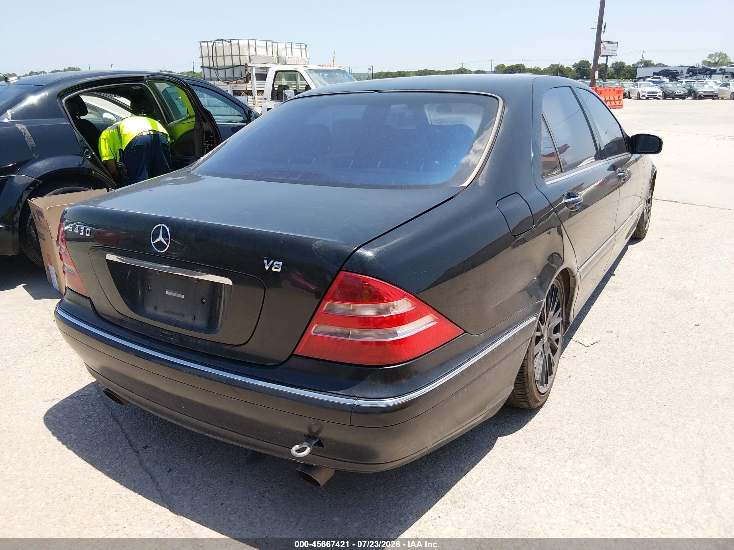2001 Mercedes-benz S 430   Black vin: WDBNG70J31A155168