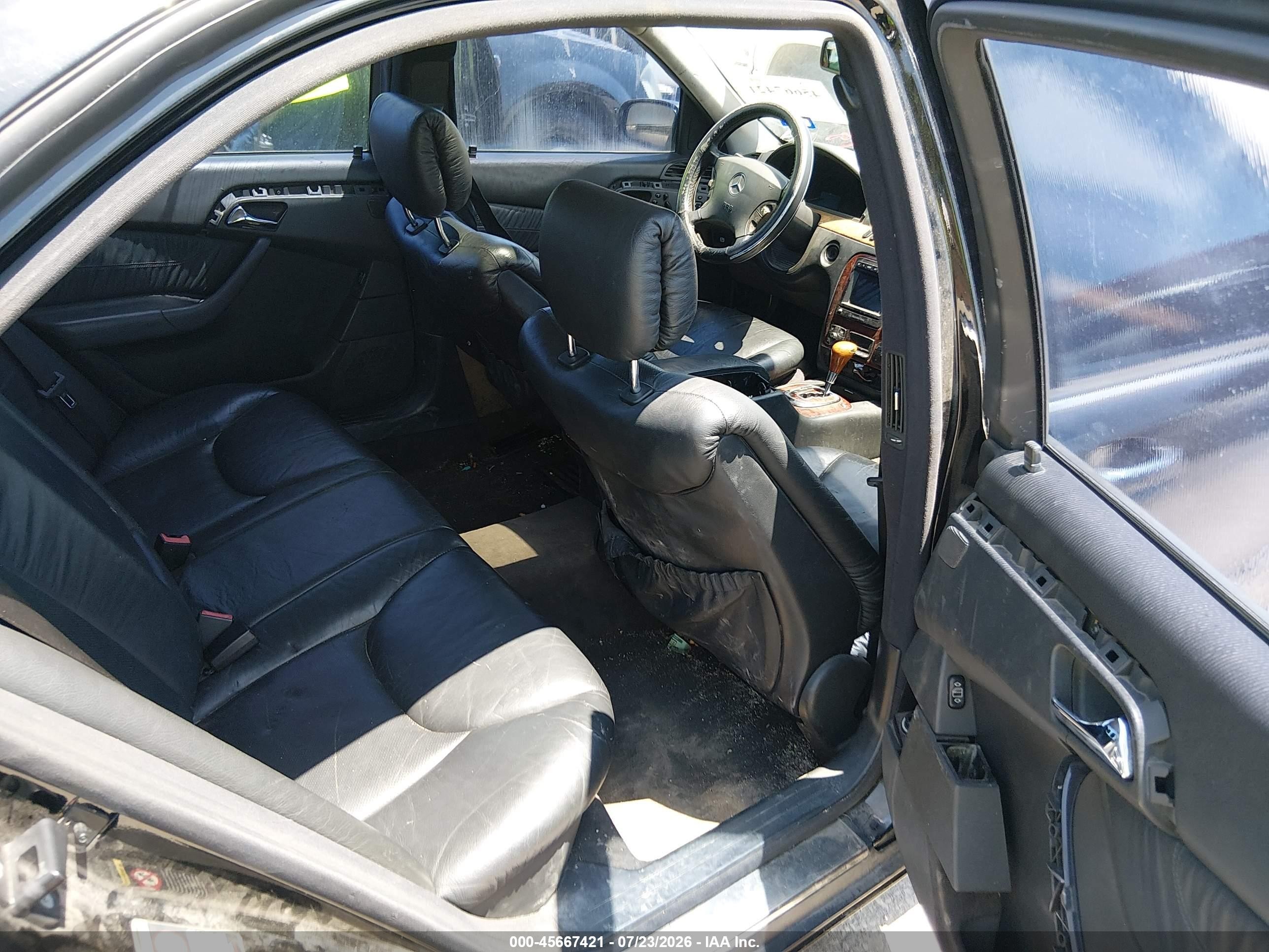 2001 Mercedes-benz S 430   Black vin: WDBNG70J31A155168