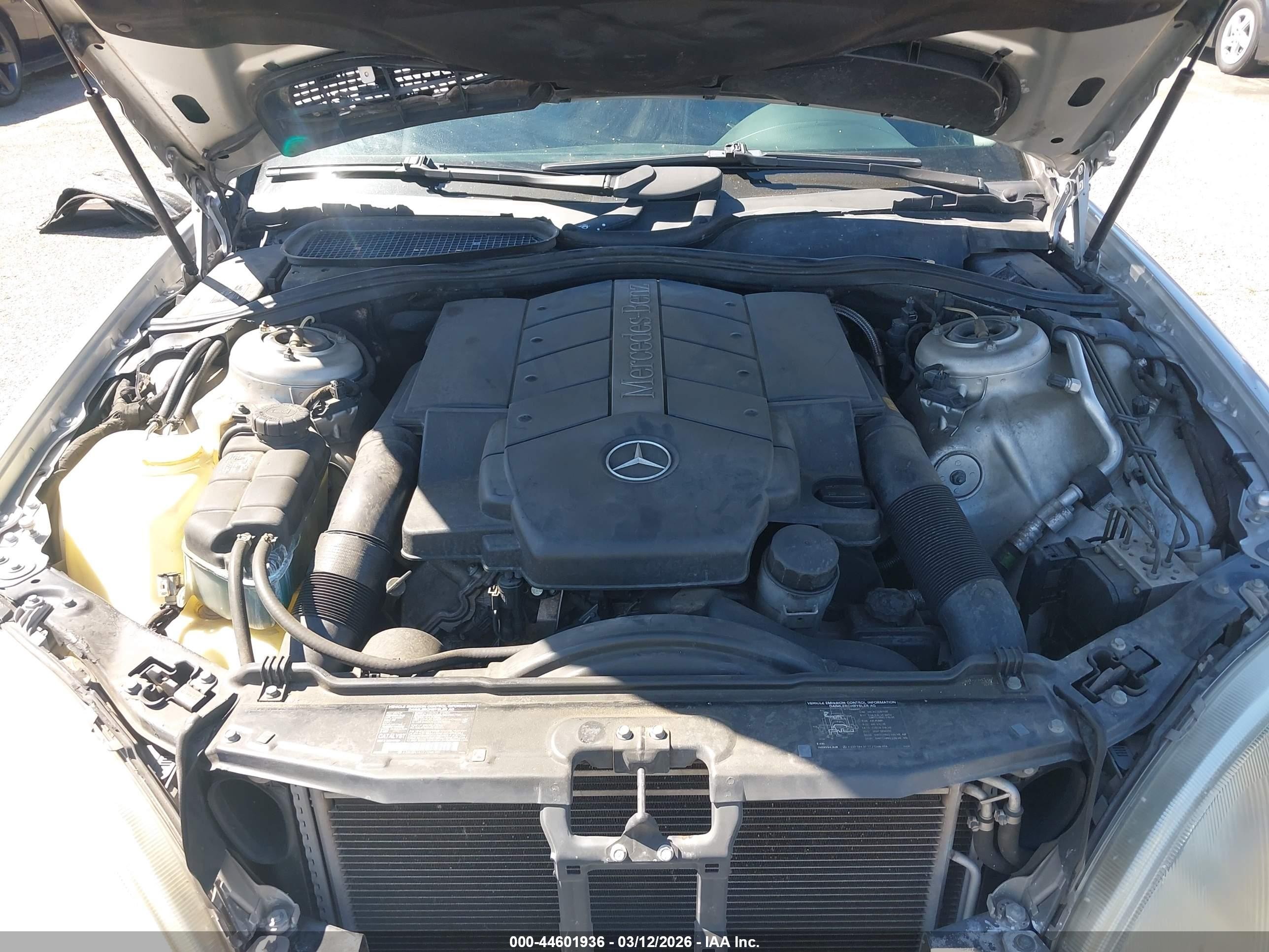 2001 Mercedes-benz S 430   Серебряный vin: WDBNG70J31A160273