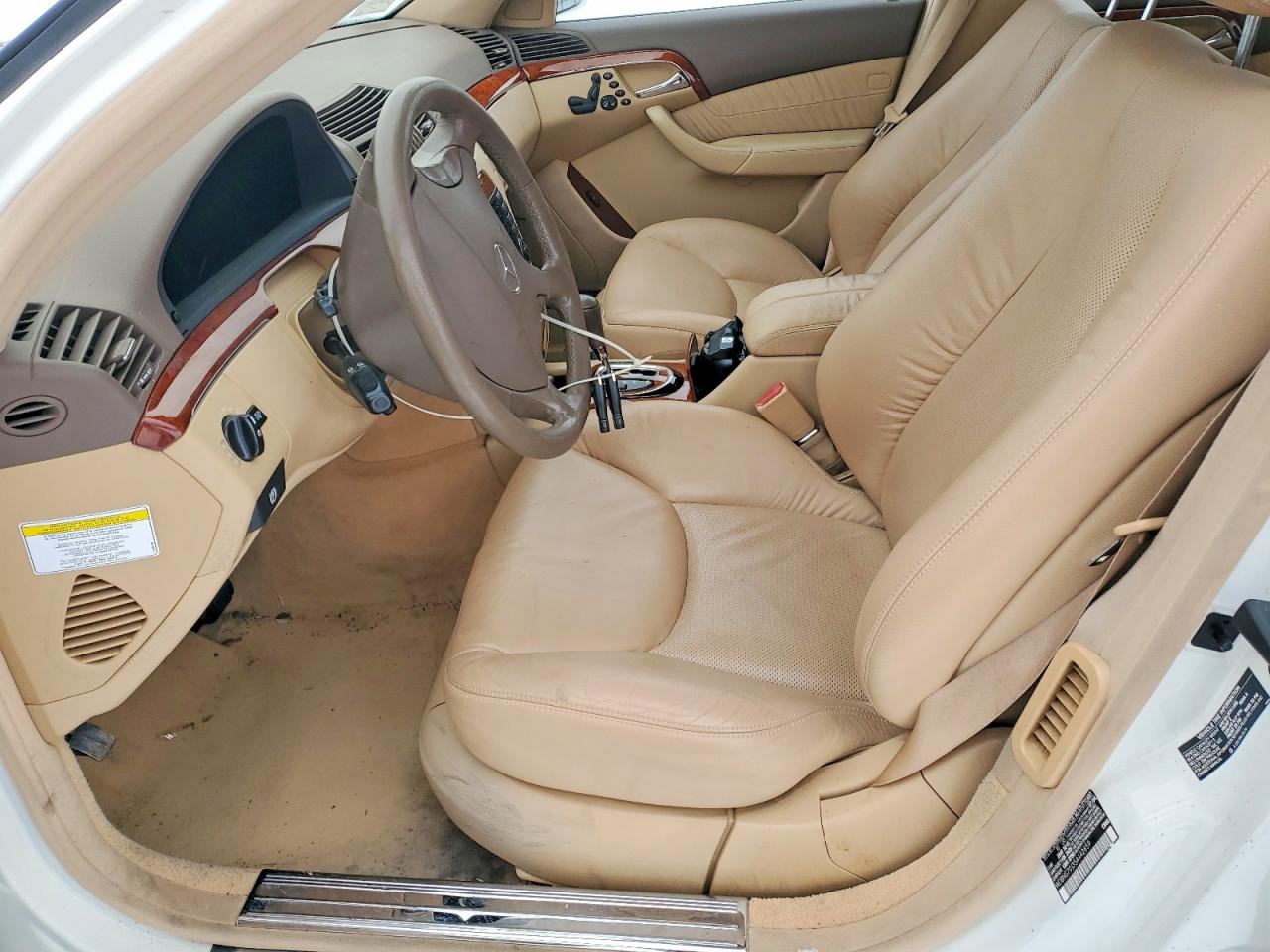 2005 Mercedes-benz S 430 Белый vin: WDBNG70J35A442659