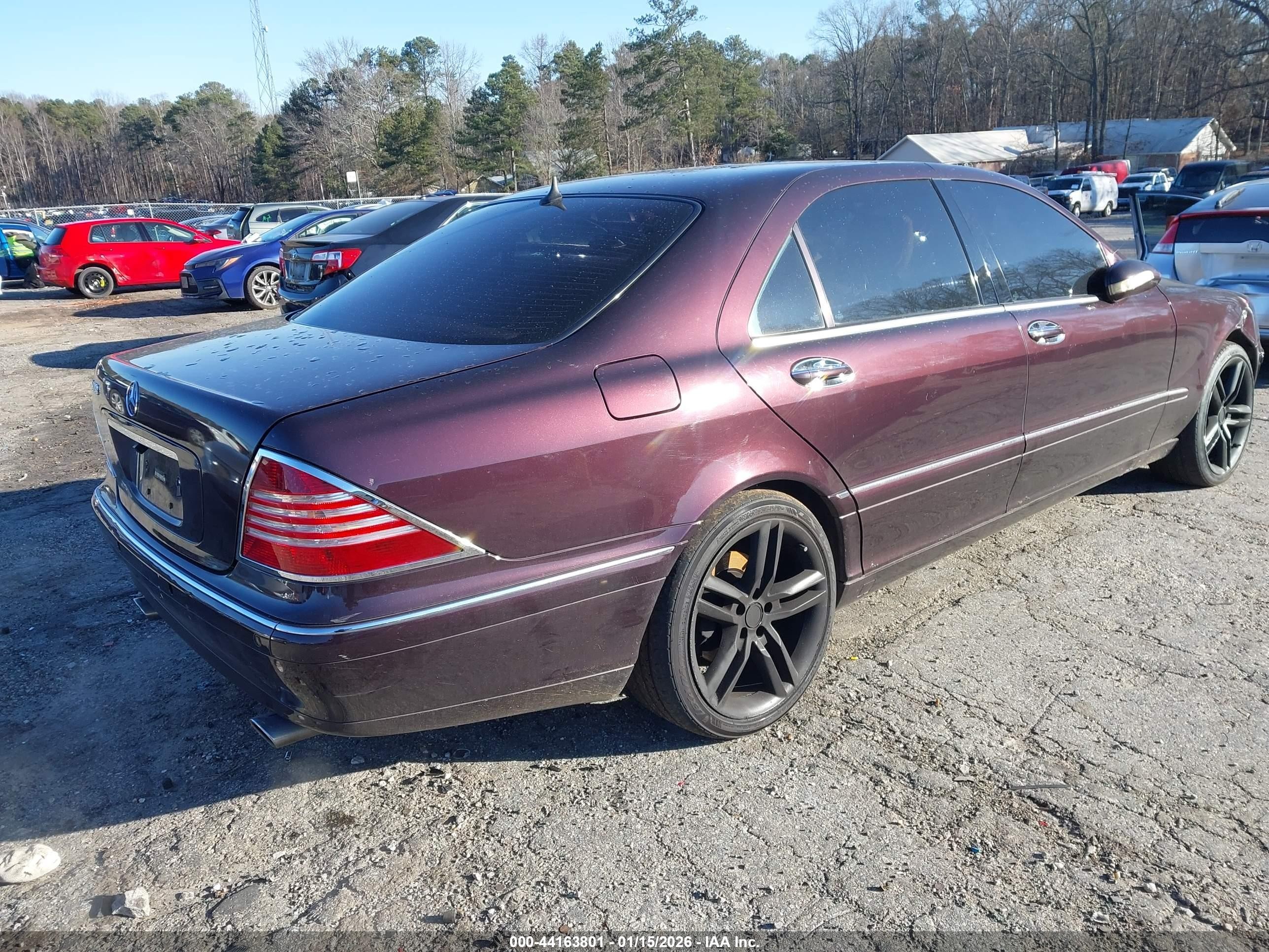 2000 Mercedes-benz S 430   Purple vin: WDBNG70J3YA037518