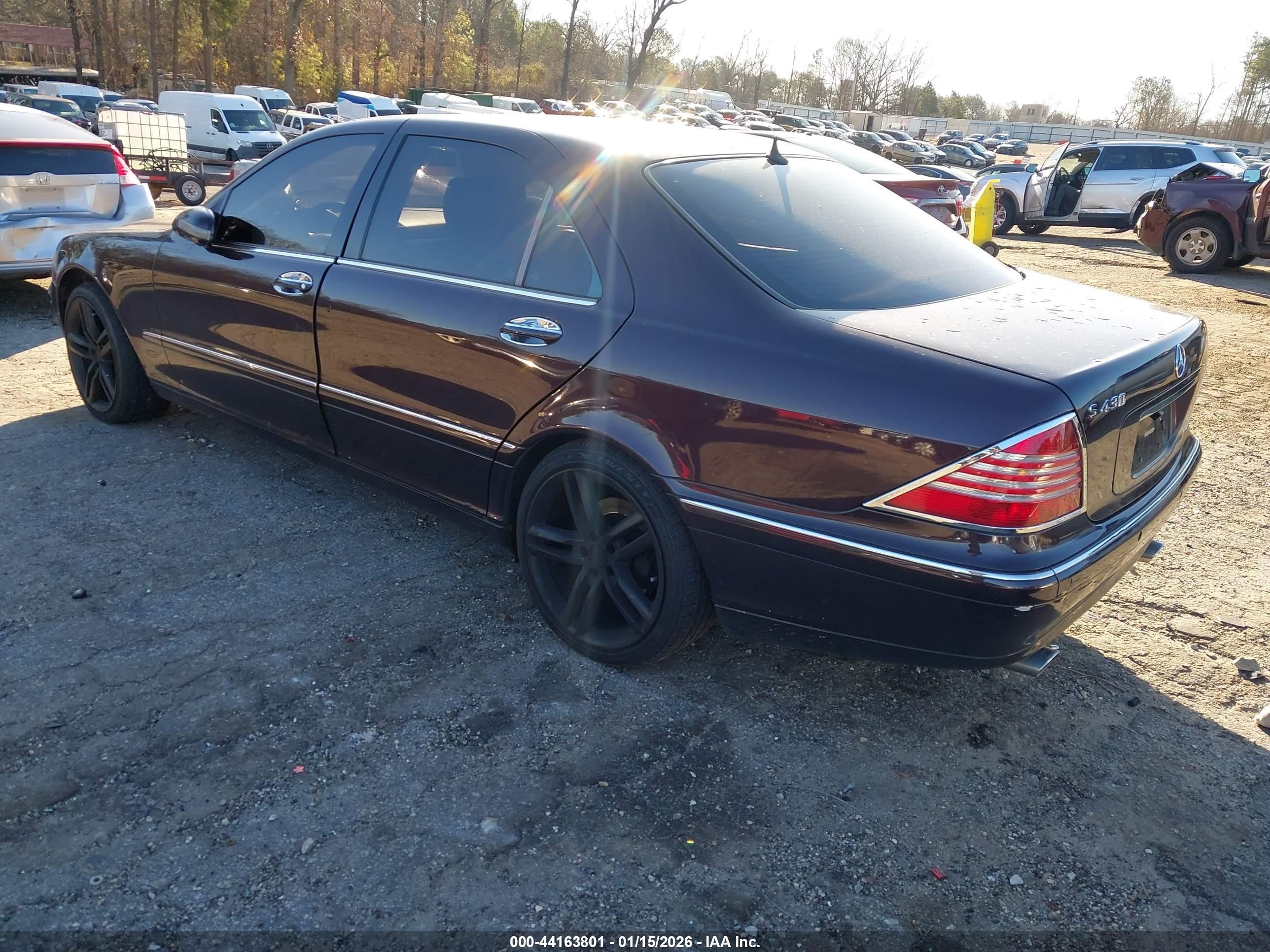 2000 Mercedes-benz S 430   Purple vin: WDBNG70J3YA037518