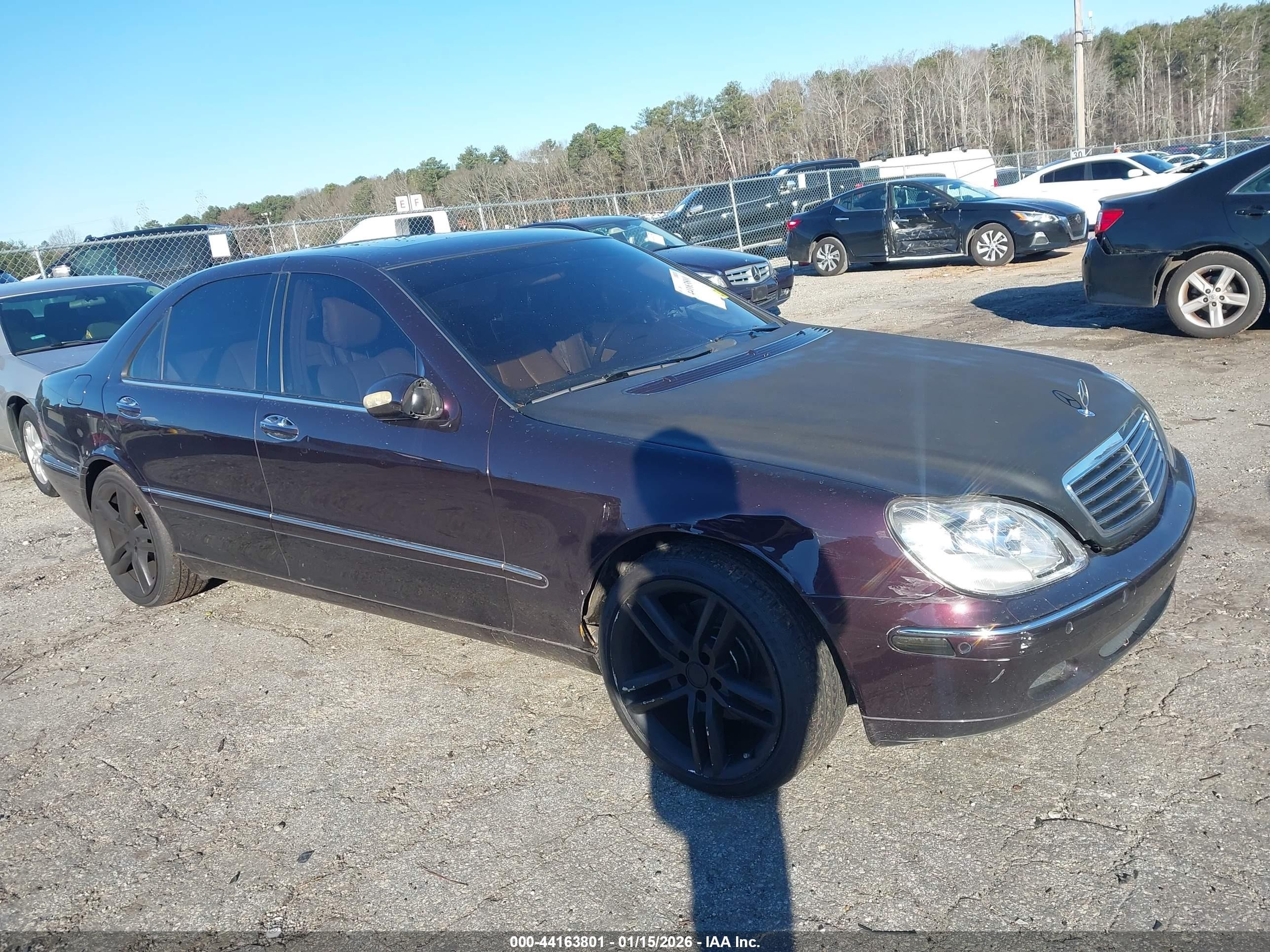 2000 Mercedes-benz S 430   Purple vin: WDBNG70J3YA037518
