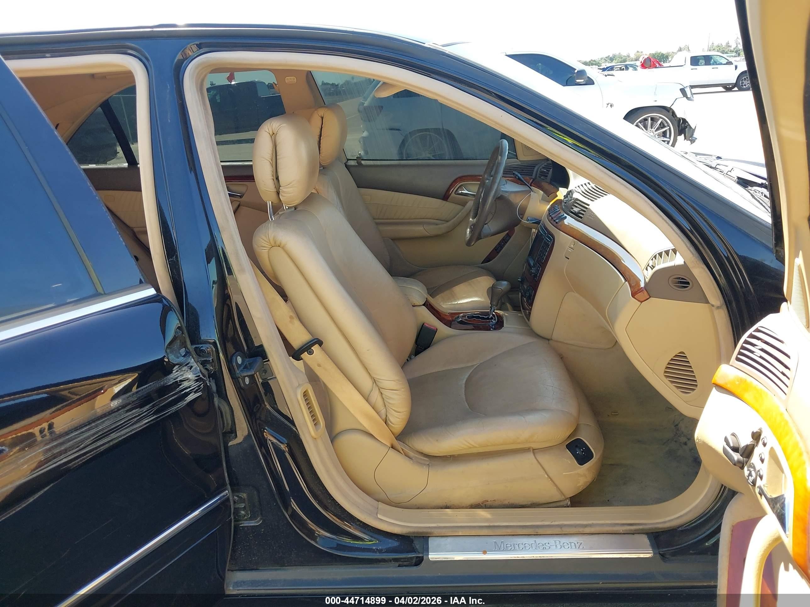 2000 Mercedes-benz S 430   Black vin: WDBNG70J3YA051158