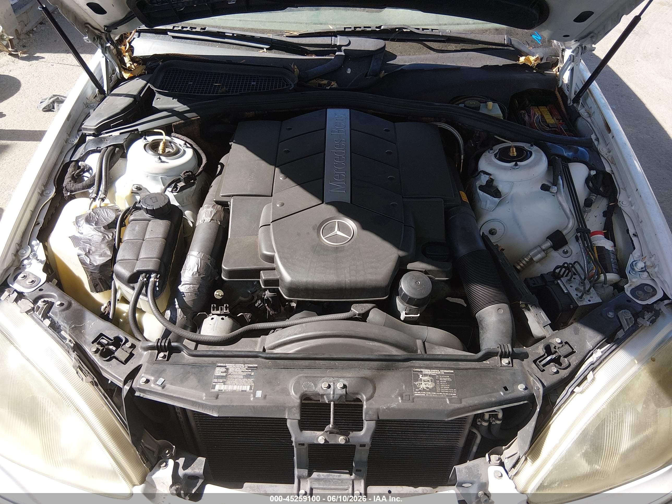2000 Mercedes-benz S 430   Белый vin: WDBNG70J3YA092678