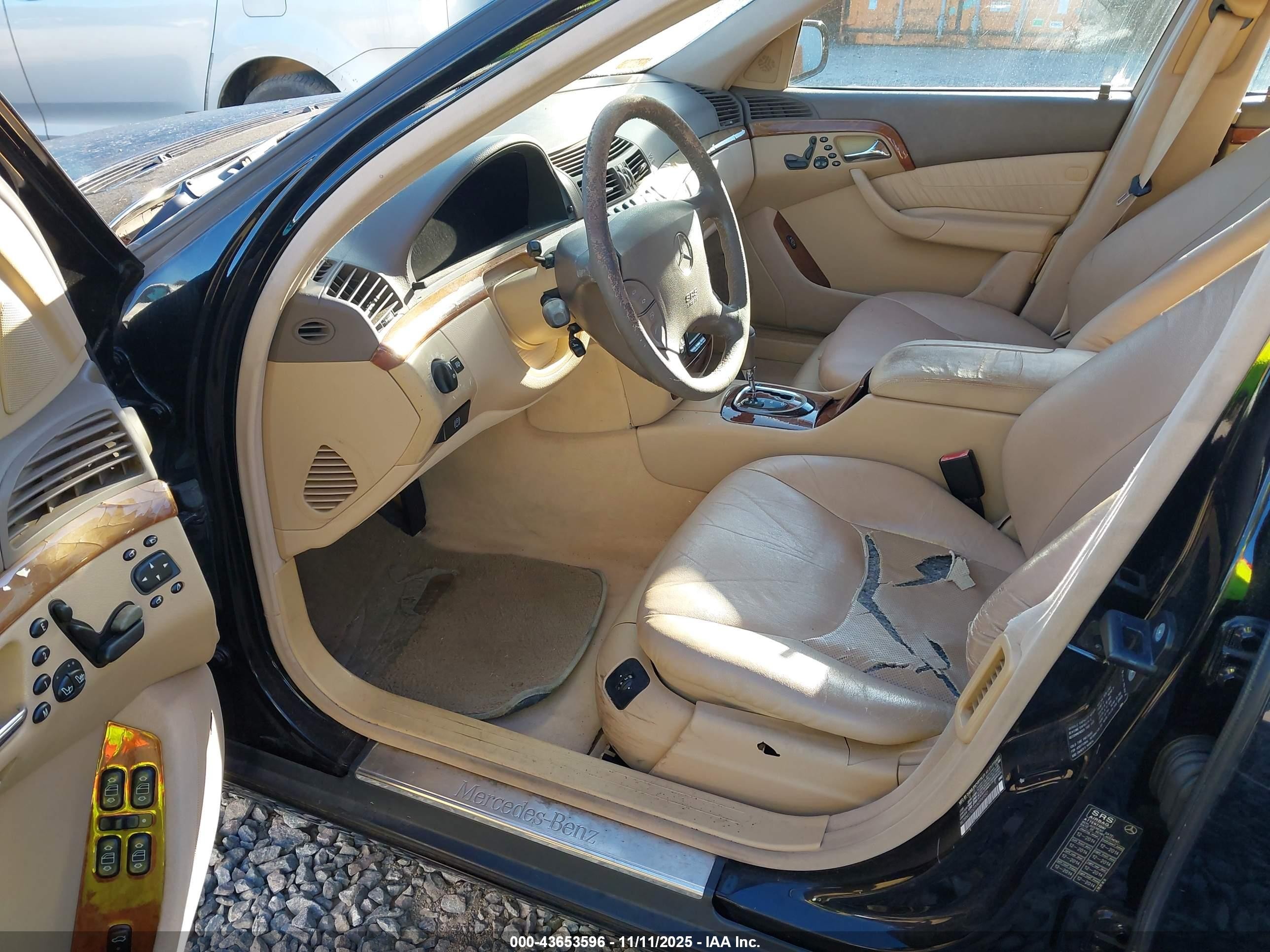 2000 Mercedes-benz S 430   Черный vin: WDBNG70J3YA094950
