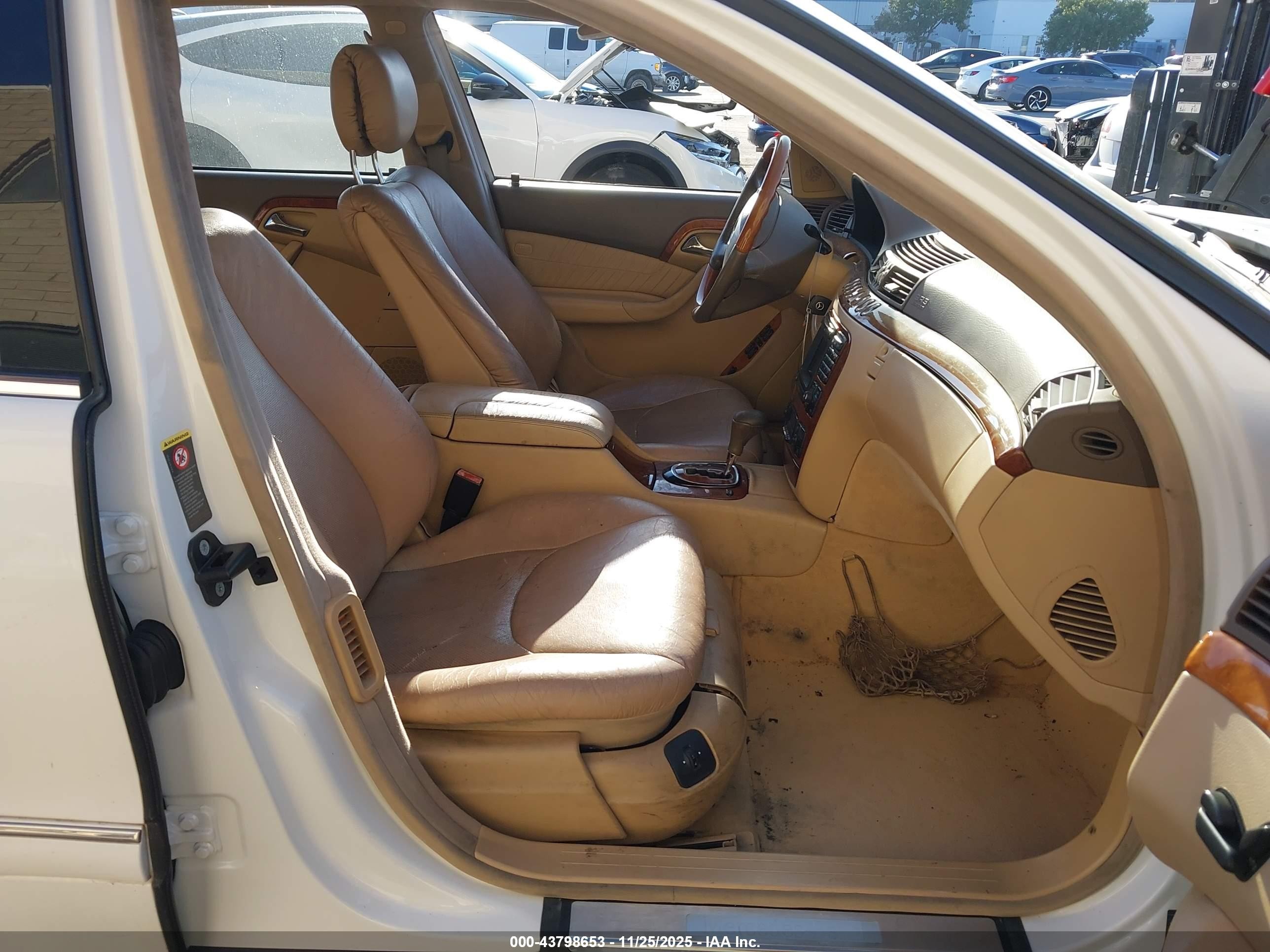 2001 Mercedes-benz S 430   Белый vin: WDBNG70J41A177633