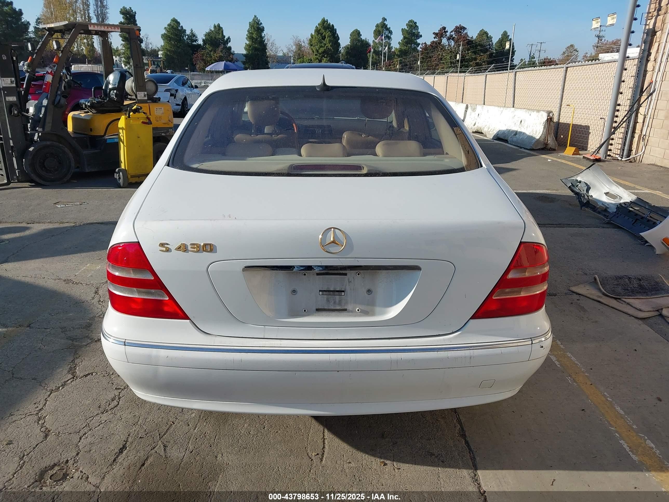 2001 Mercedes-benz S 430   Белый vin: WDBNG70J41A177633