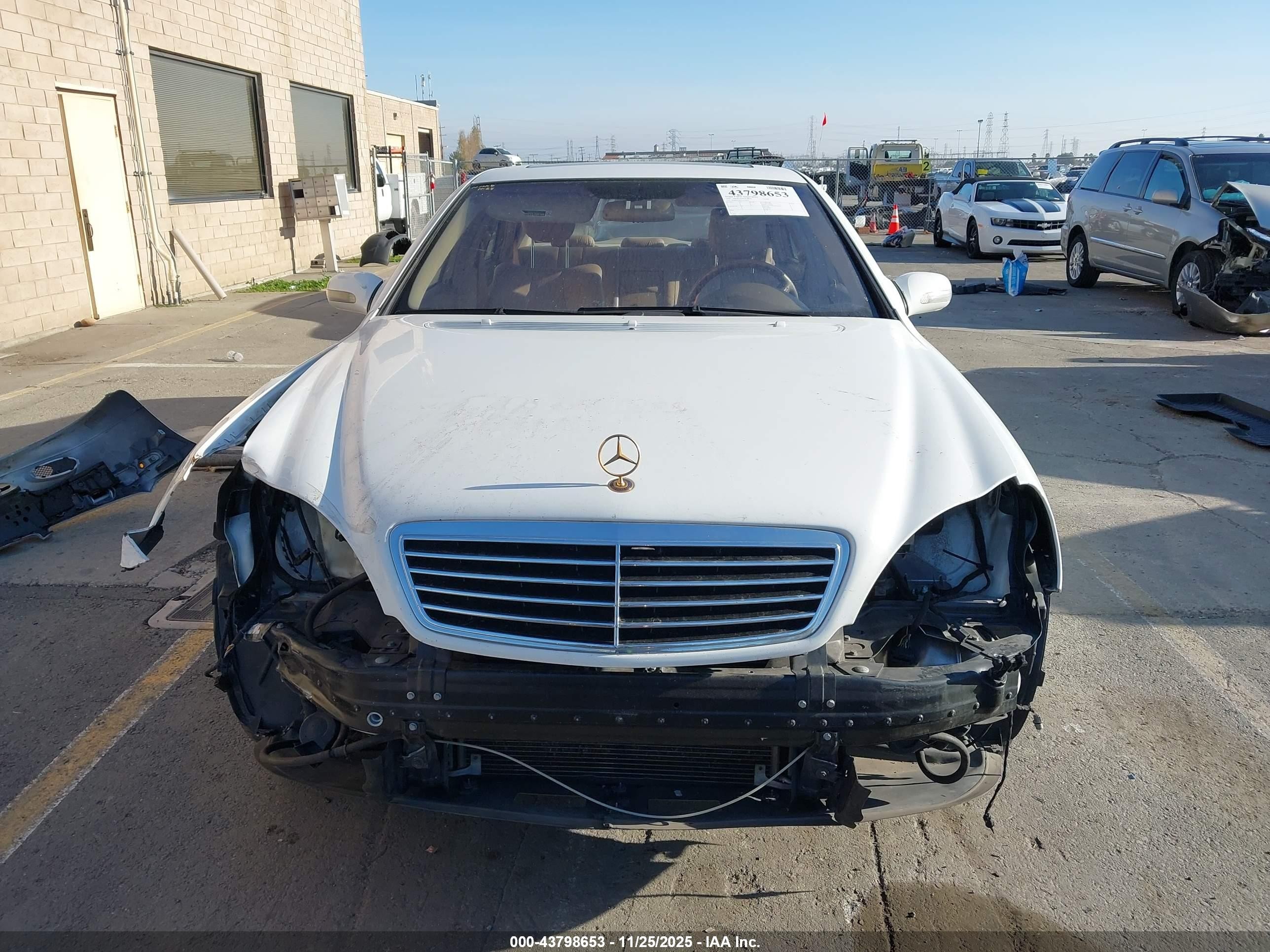 2001 Mercedes-benz S 430   Белый vin: WDBNG70J41A177633