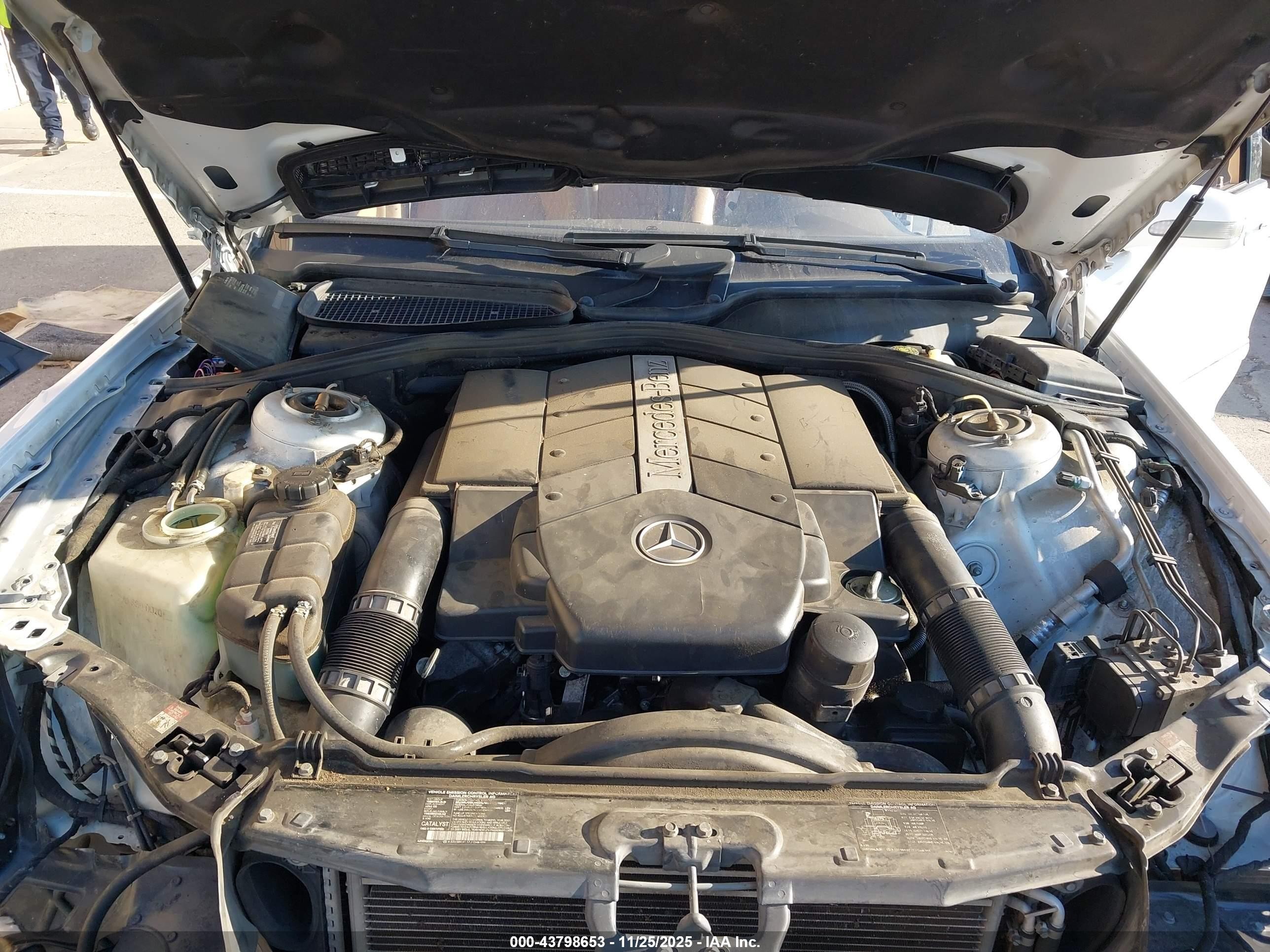 2001 Mercedes-benz S 430   Белый vin: WDBNG70J41A177633