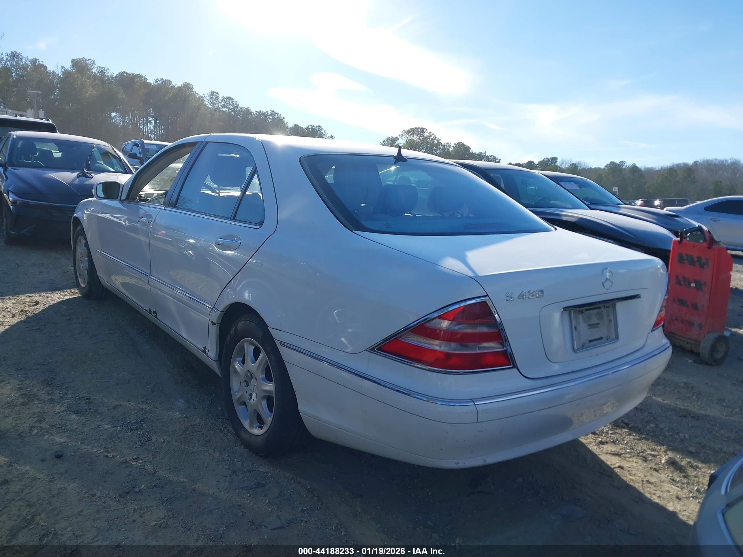 2001 Mercedes-benz S 430   Белый vin: WDBNG70J41A181536