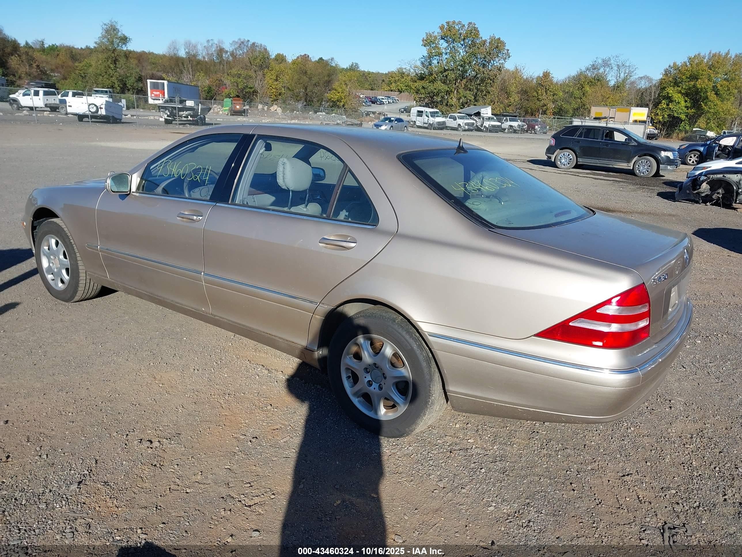 2001 Mercedes-benz S 430   Gold vin: WDBNG70J41A210047
