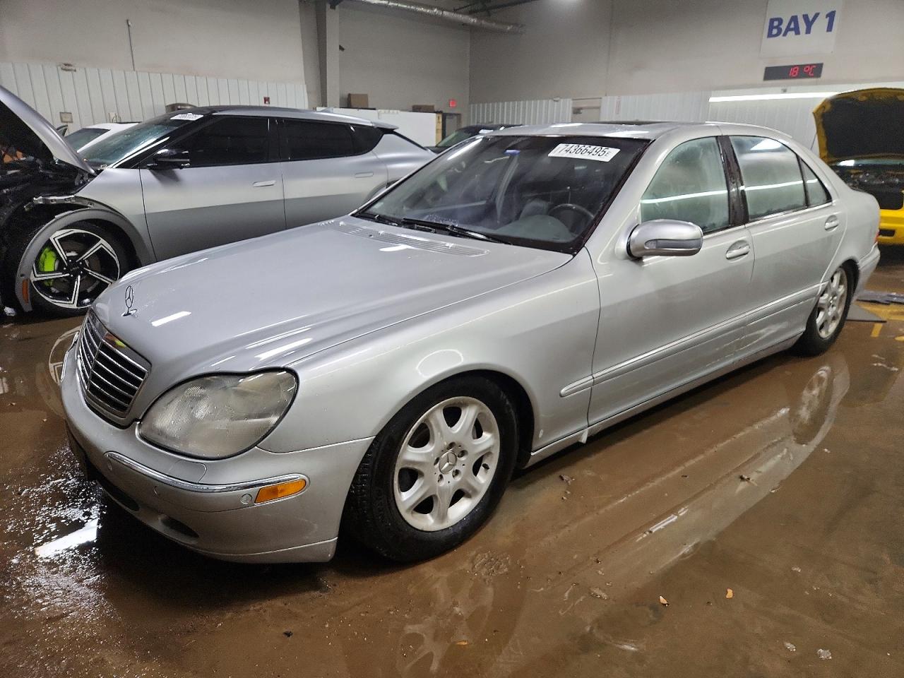 2002 Mercedes-benz S 430 Silver vin: WDBNG70J42A294792