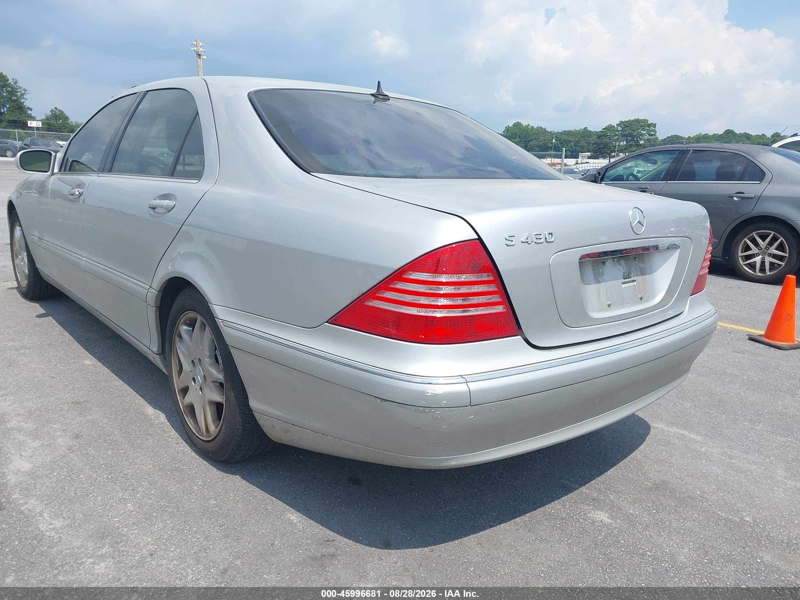 2003 Mercedes-benz S 430 Silver vin: WDBNG70J43A332393