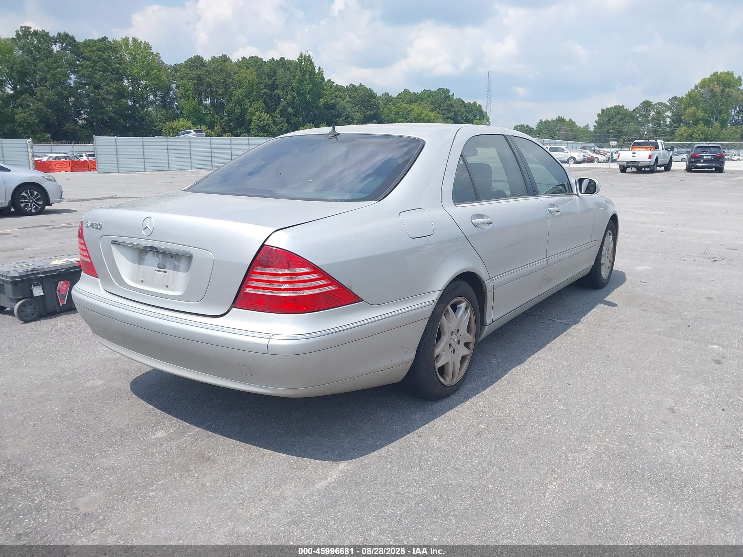 2003 Mercedes-benz S 430 Silver vin: WDBNG70J43A332393