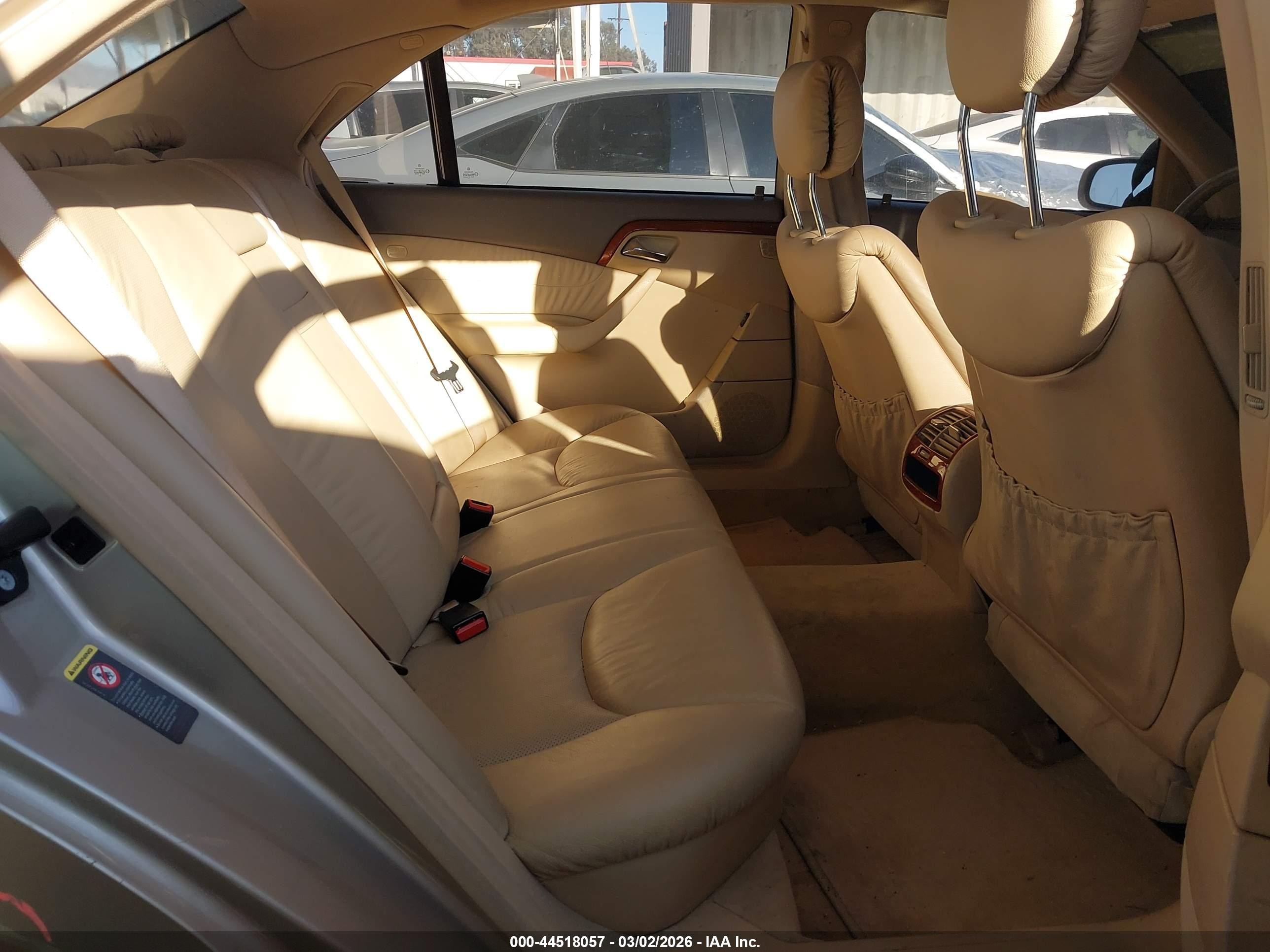 2001 Mercedes-benz S 430   Champagne vin: WDBNG70J61A189945