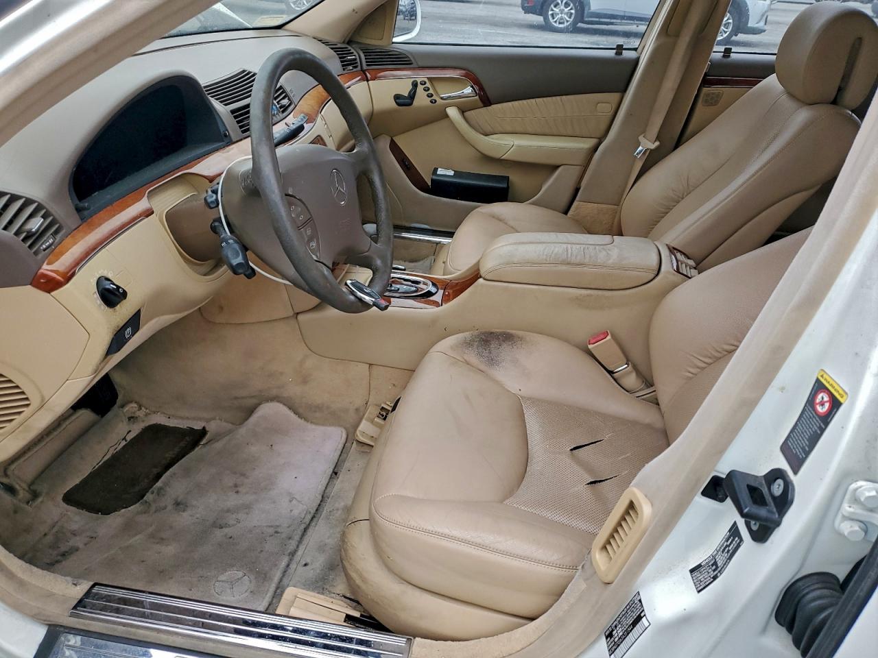 2003 Mercedes-benz S 430 White vin: WDBNG70J63A351544