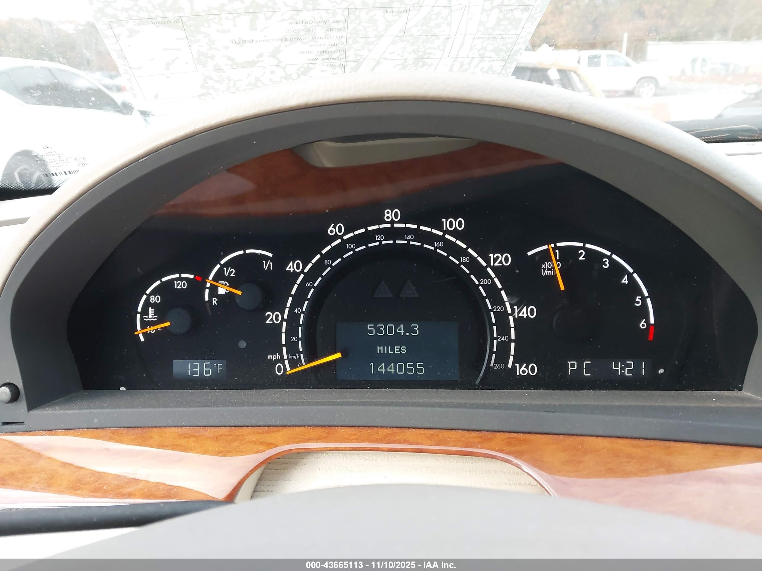 2006 Mercedes-benz S 430   Золотой vin: WDBNG70J66A480405