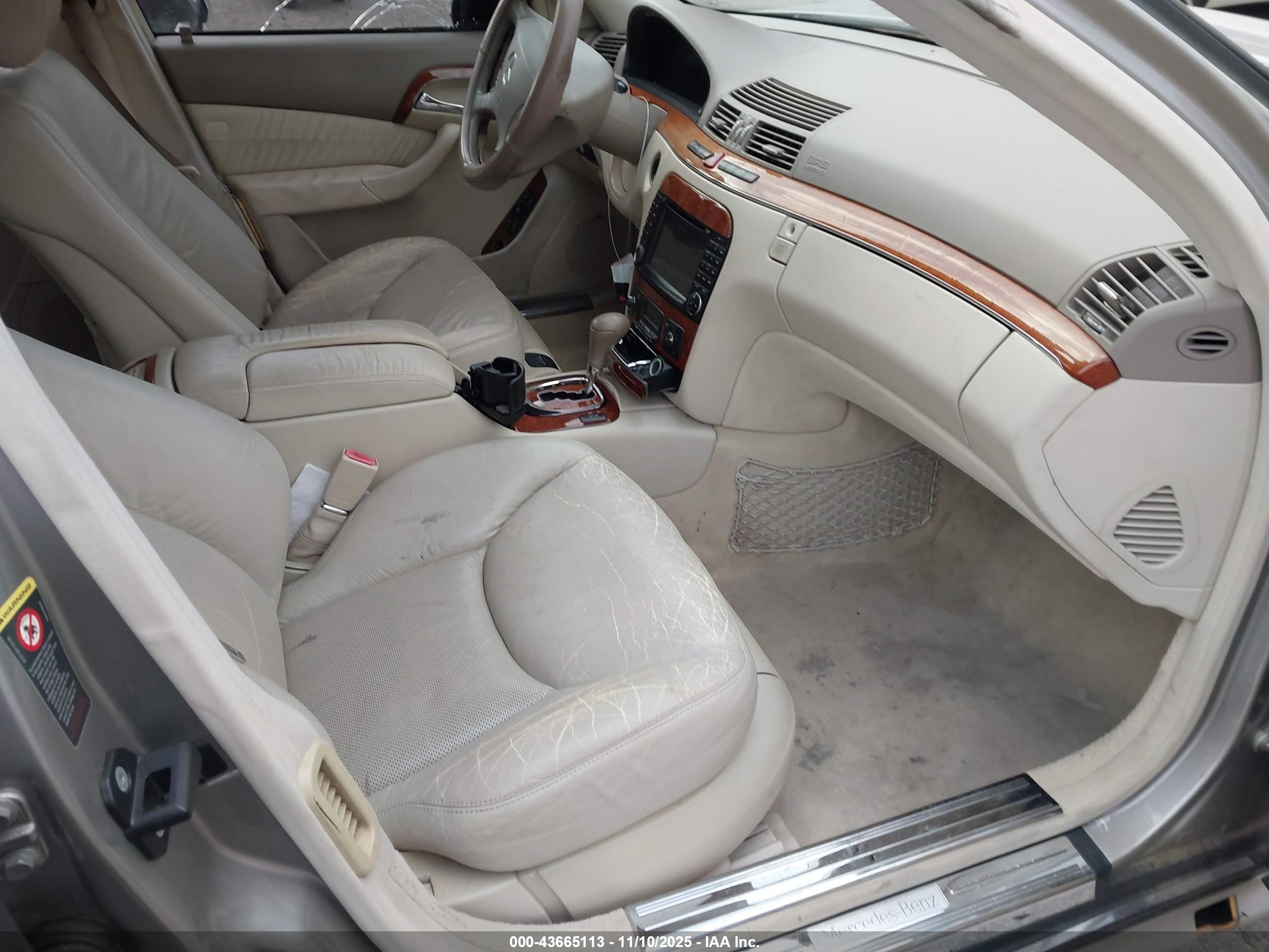 2006 Mercedes-benz S 430   Золотой vin: WDBNG70J66A480405
