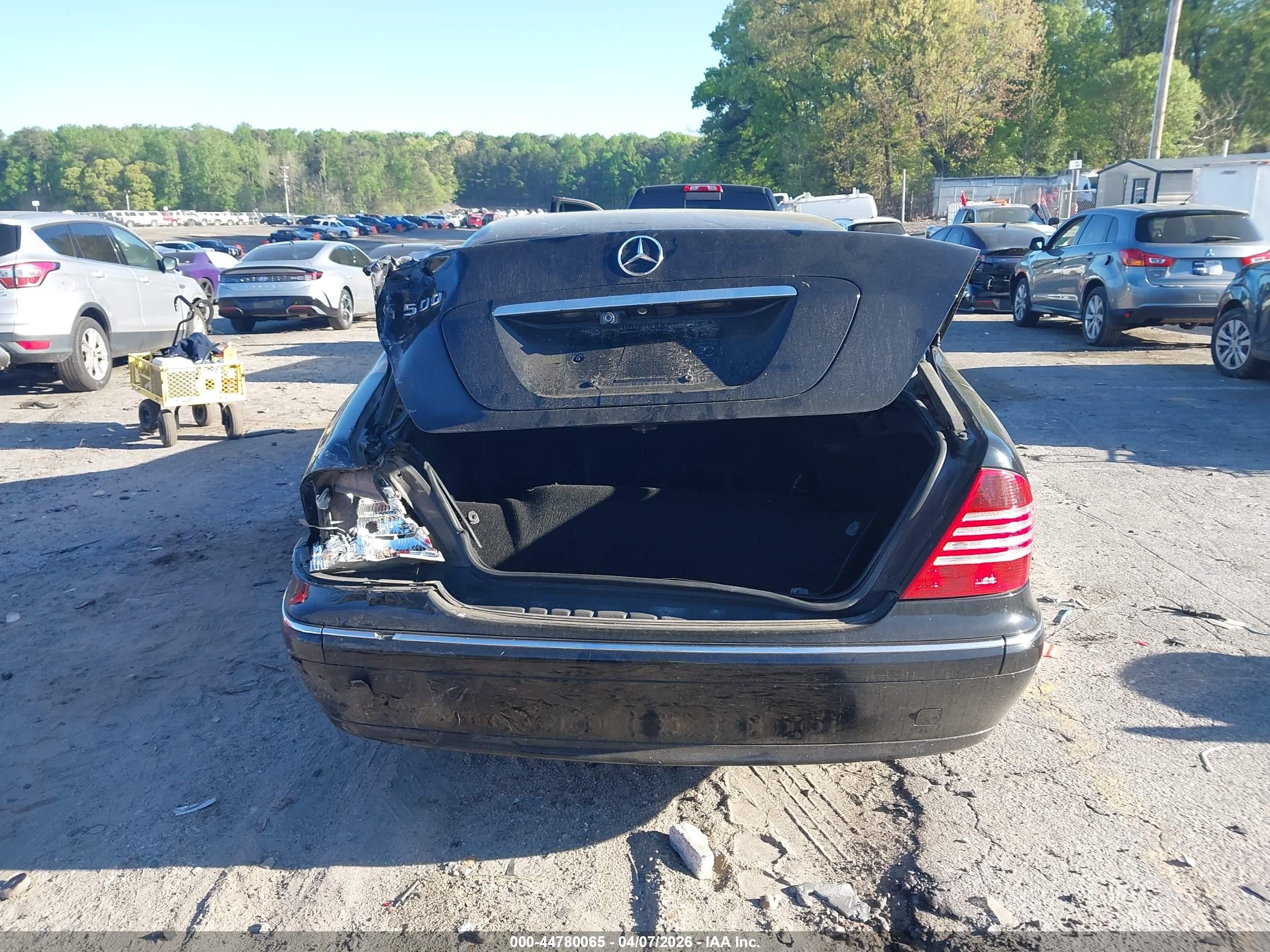 2000 Mercedes-benz S 430   Black vin: WDBNG70J6YA044186