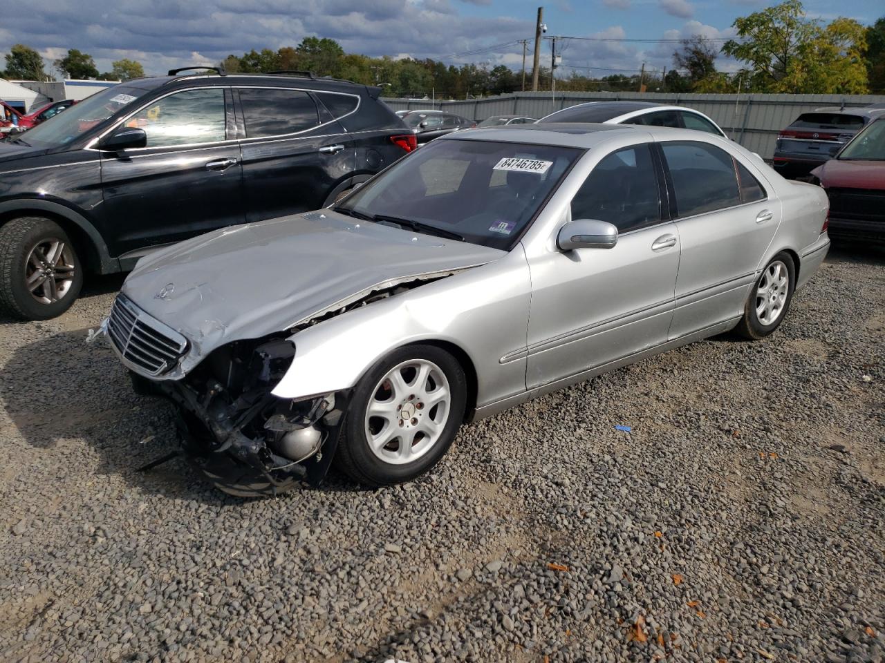 2002 Mercedes-benz S 430 Silver vin: WDBNG70J72A233789