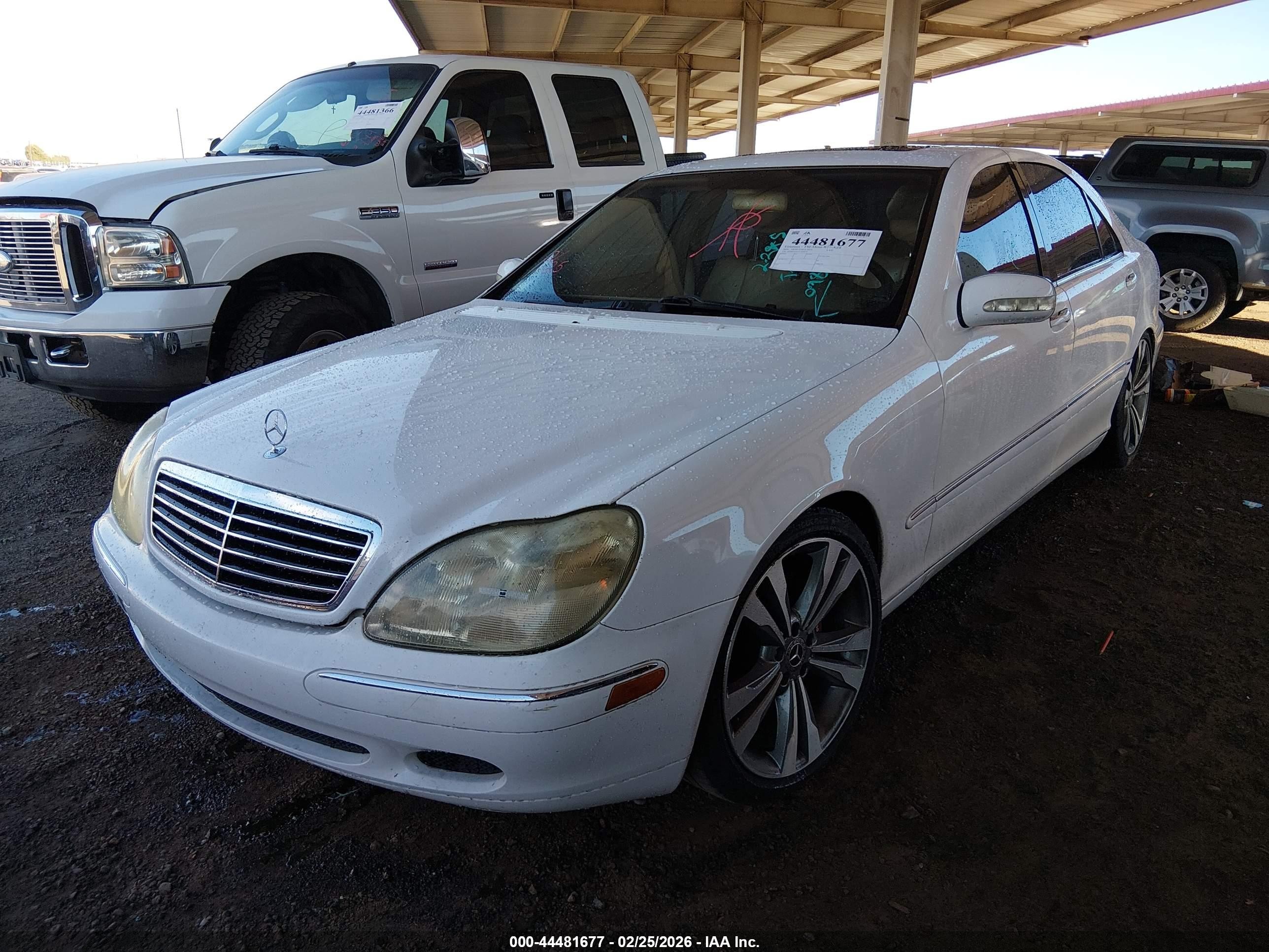 2000 Mercedes-benz S 430   White vin: WDBNG70J7YA098595