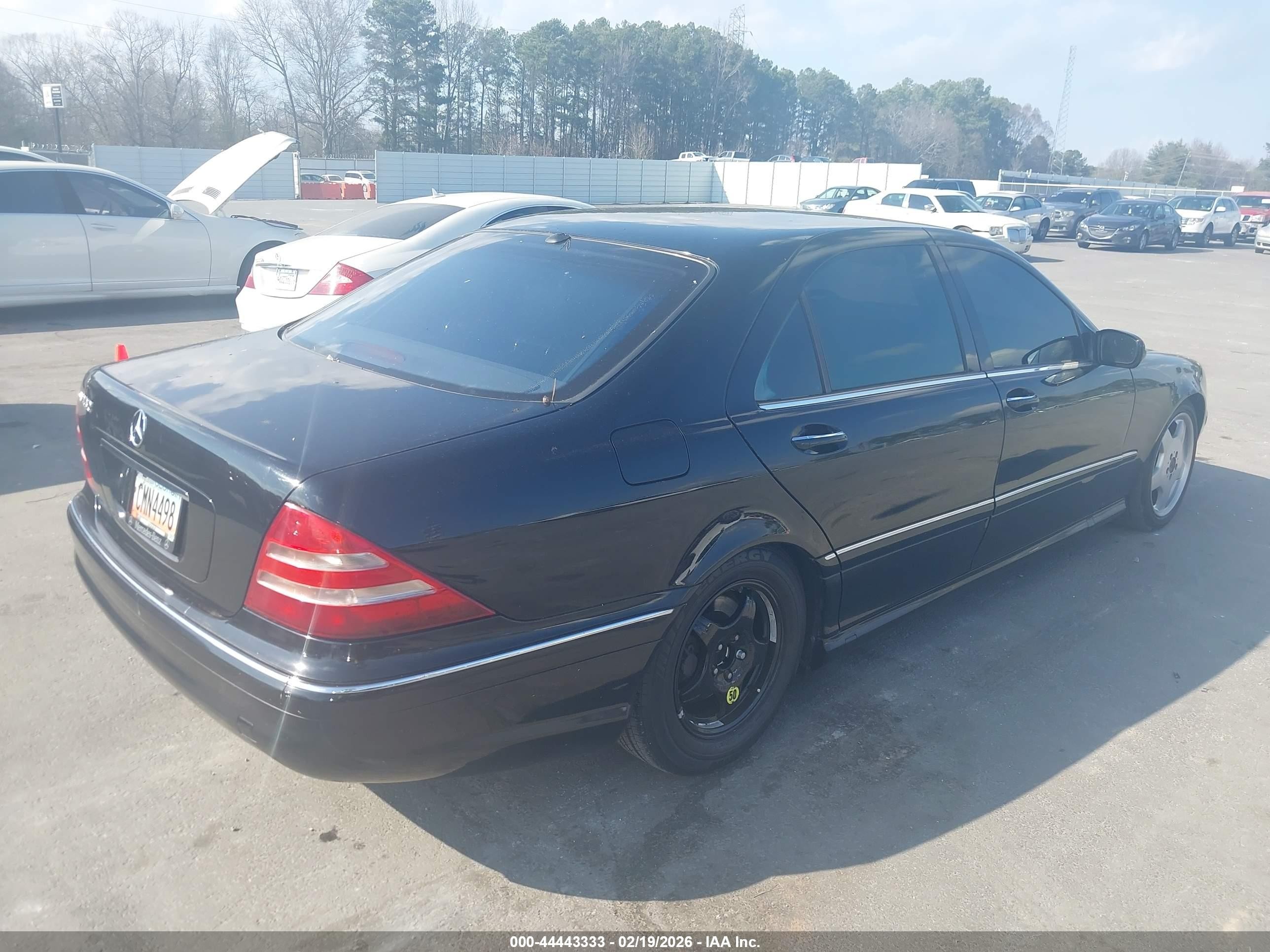 2002 Mercedes-benz S 430   Black vin: WDBNG70J82A259494