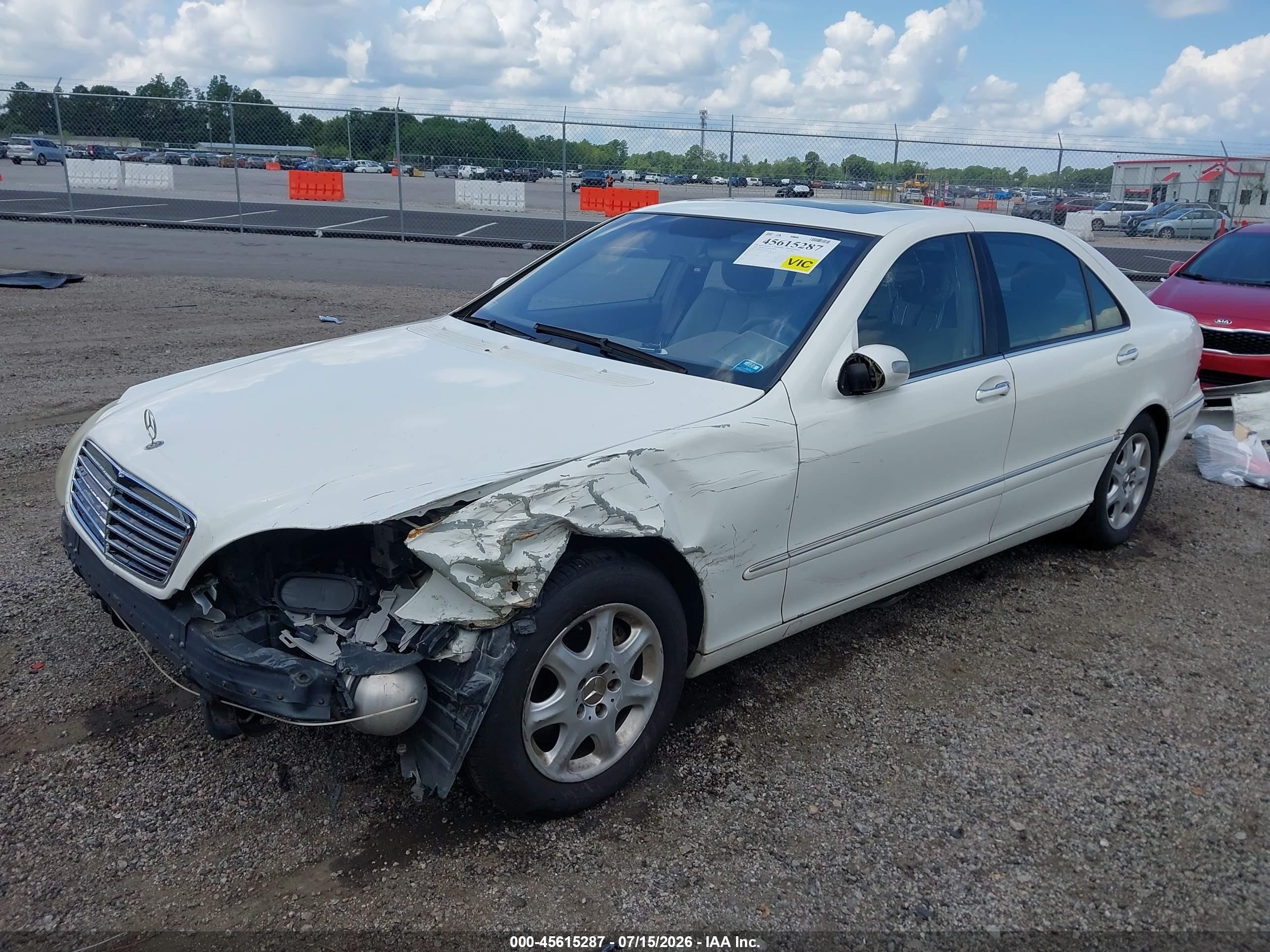 2002 Mercedes-benz S 430   White vin: WDBNG70J82A297730