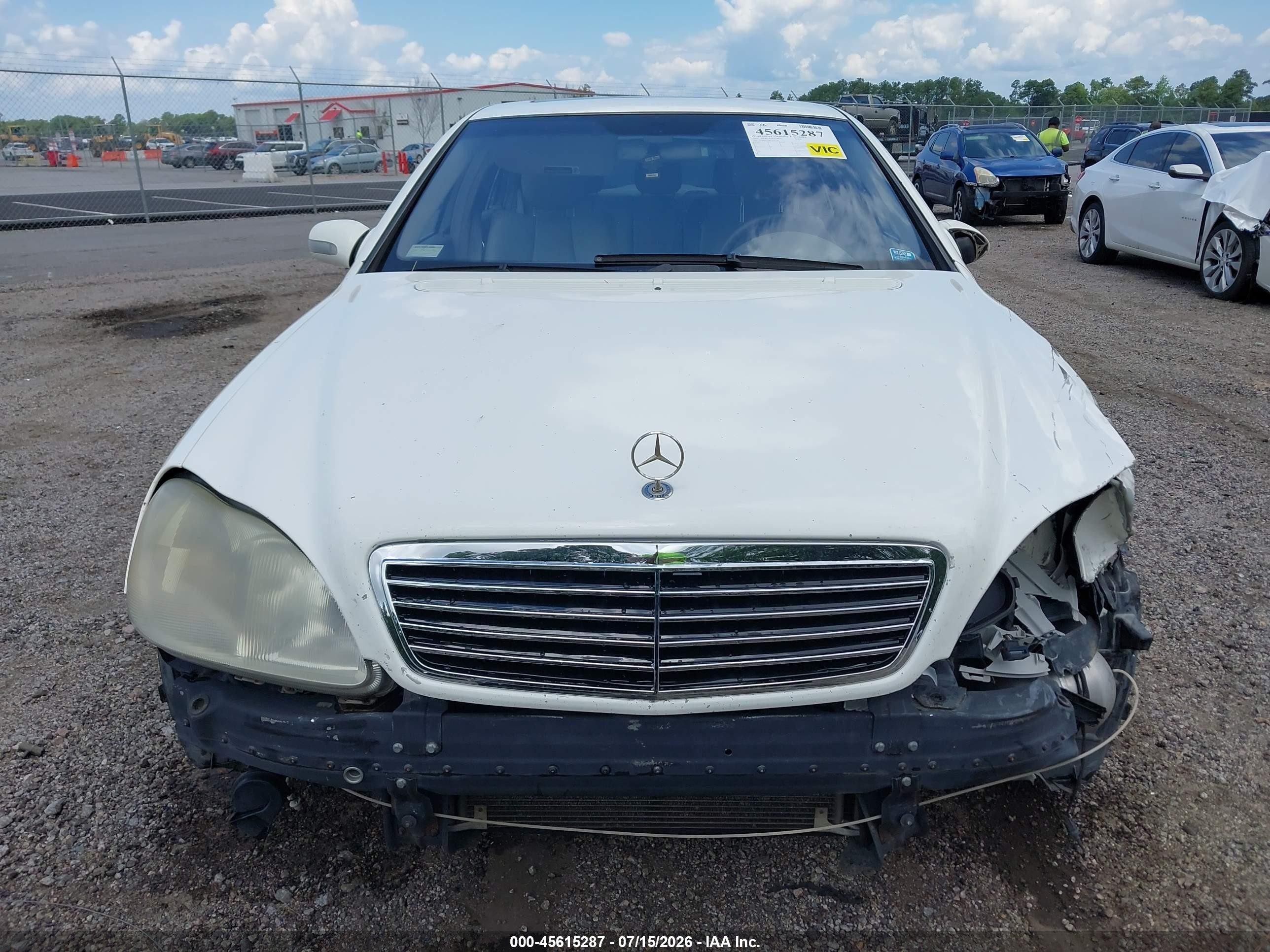 2002 Mercedes-benz S 430   White vin: WDBNG70J82A297730