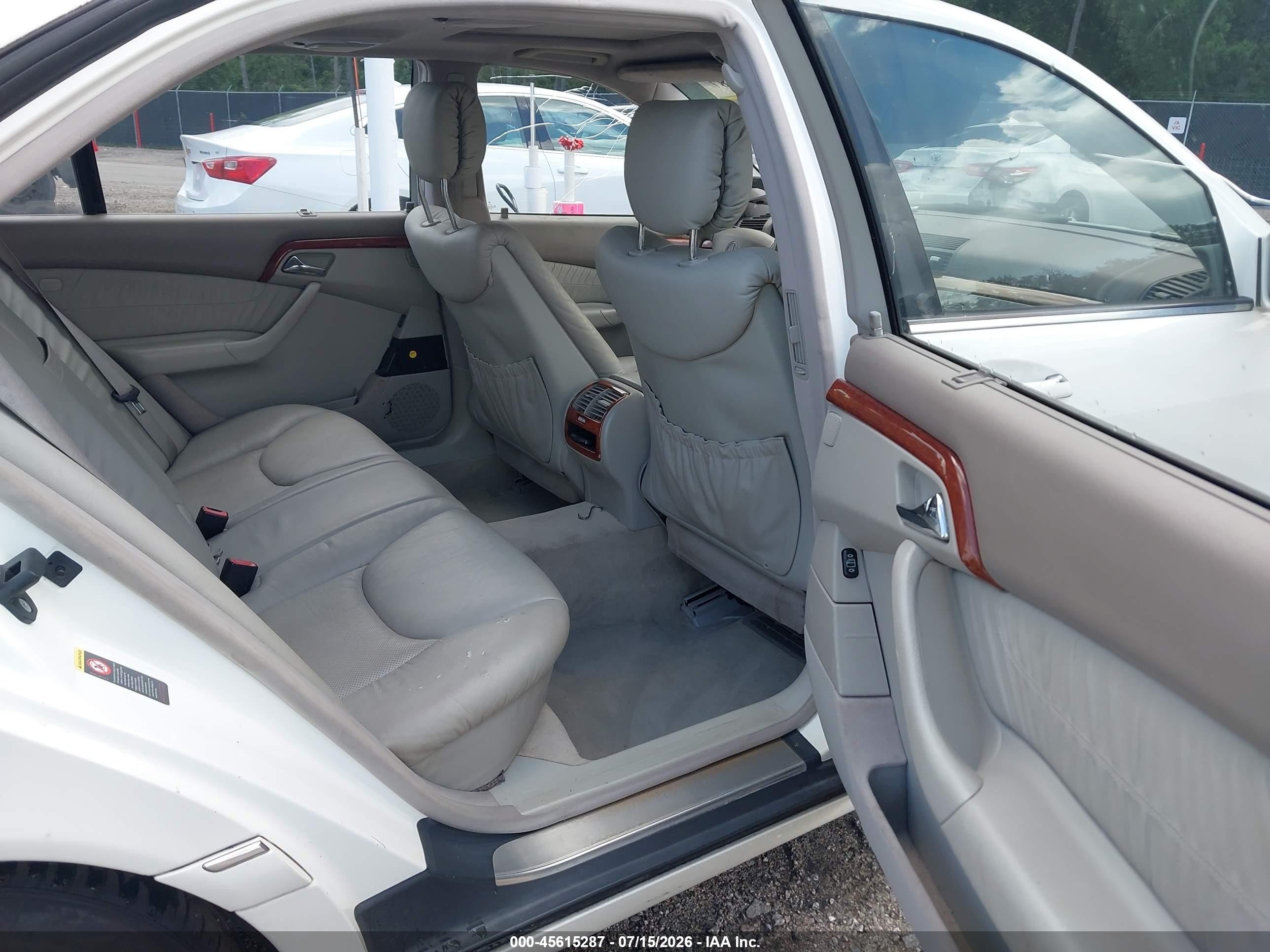 2002 Mercedes-benz S 430   White vin: WDBNG70J82A297730