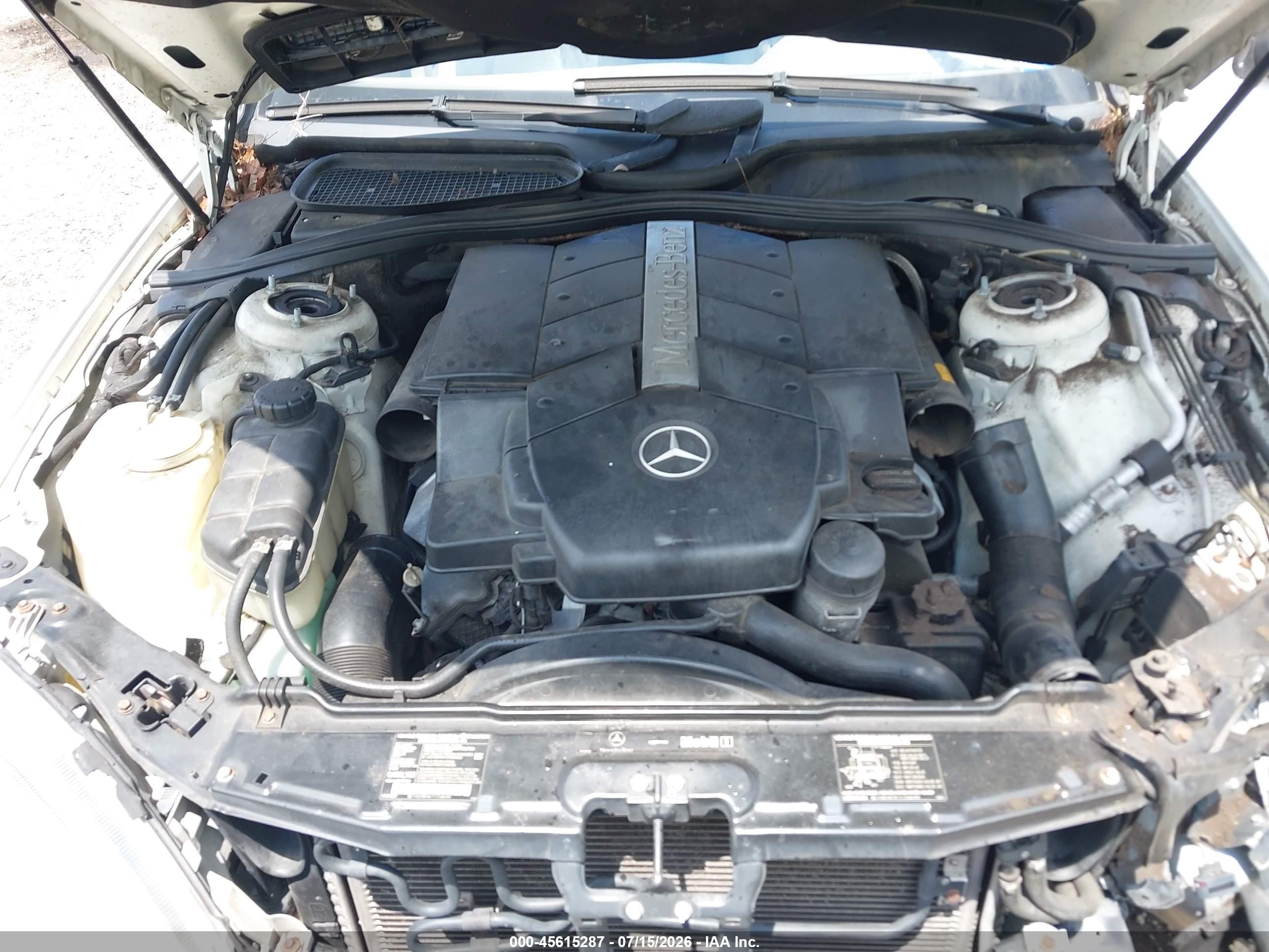 2002 Mercedes-benz S 430   White vin: WDBNG70J82A297730