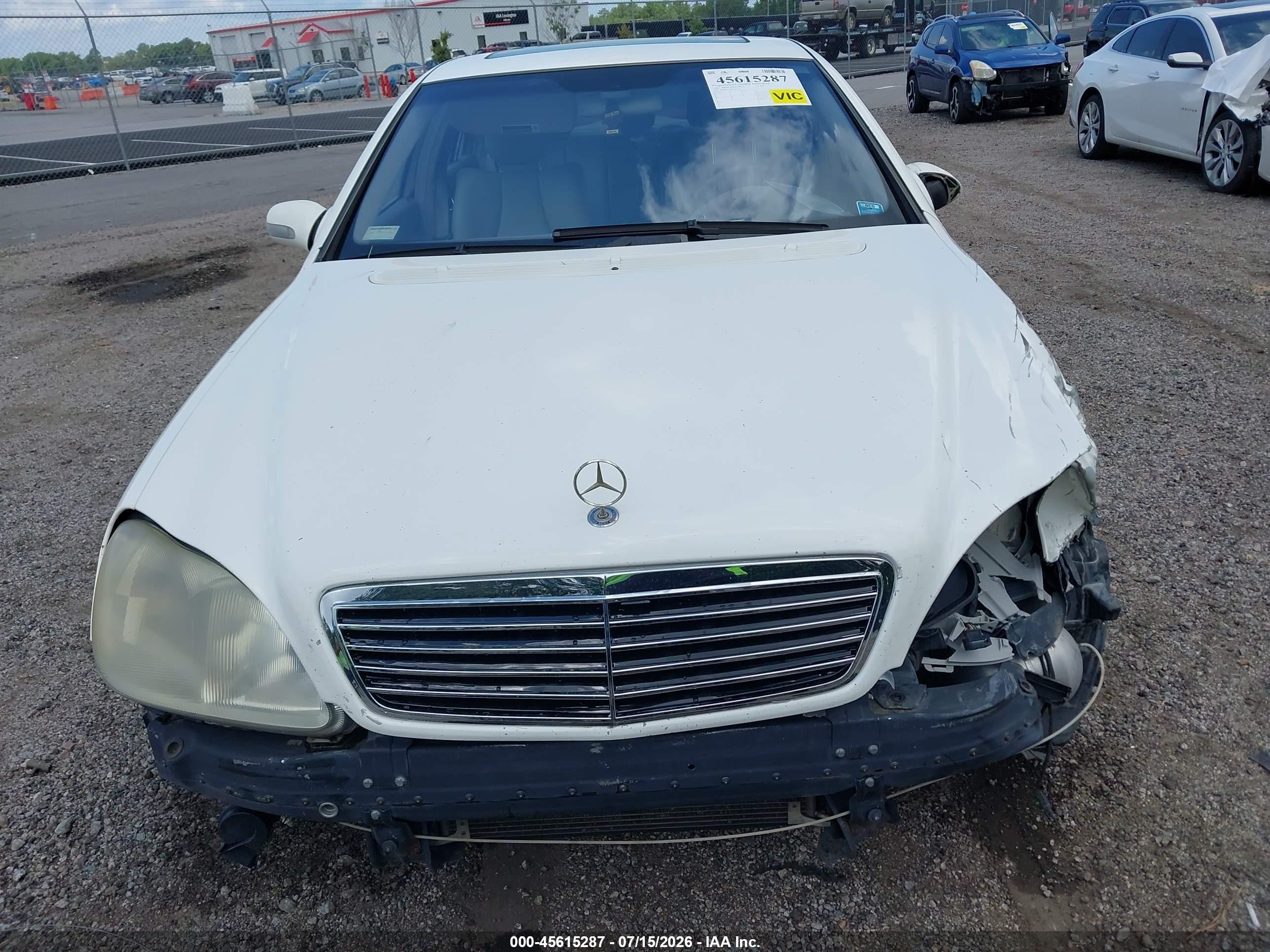 2002 Mercedes-benz S 430   White vin: WDBNG70J82A297730