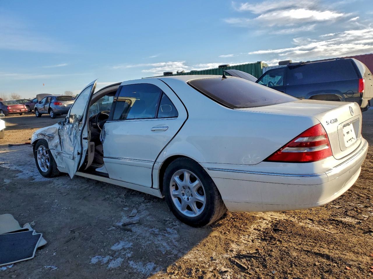 2002 Mercedes-benz S 430 White vin: WDBNG70J82A300030
