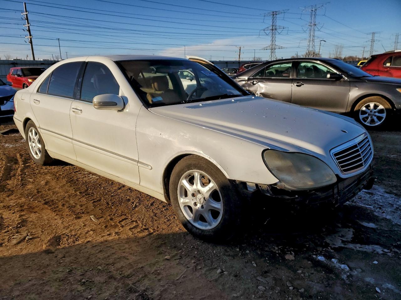 2002 Mercedes-benz S 430 White vin: WDBNG70J82A300030