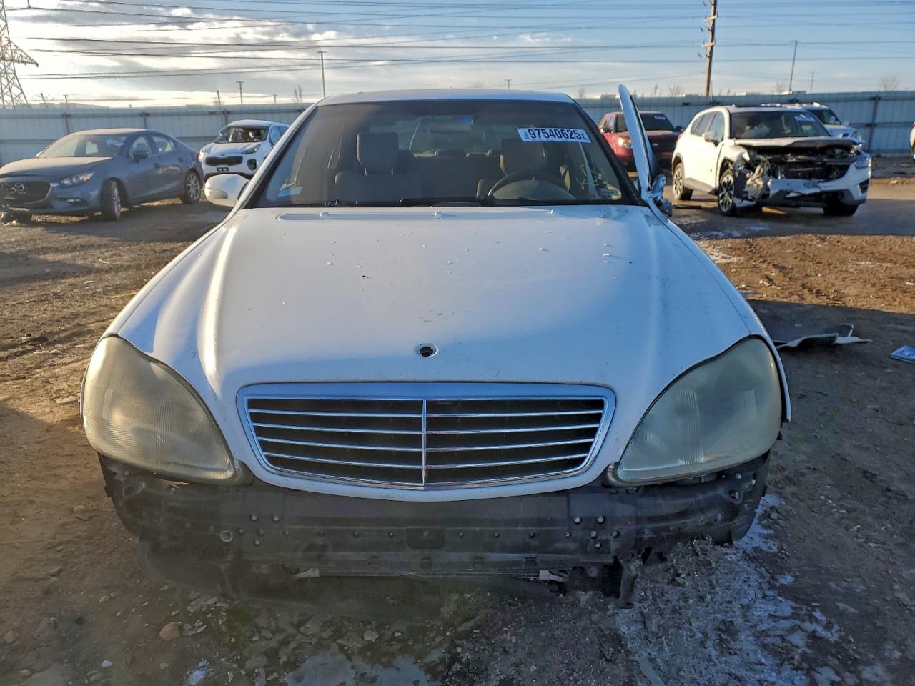 2002 Mercedes-benz S 430 White vin: WDBNG70J82A300030